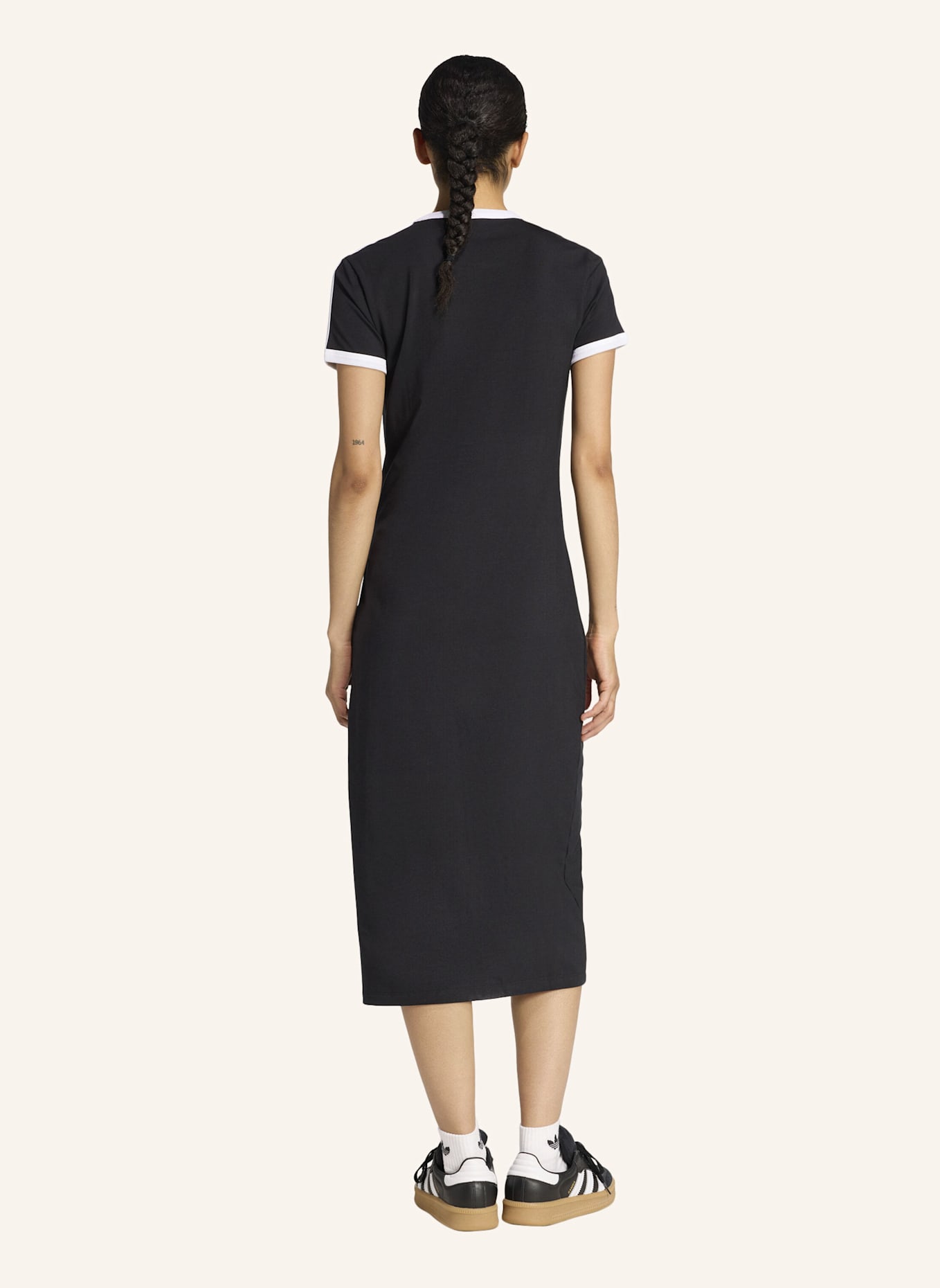 adidas Originals 3-STREIFEN KLEID (SCHMAL): SCHWARZ/ WEISS