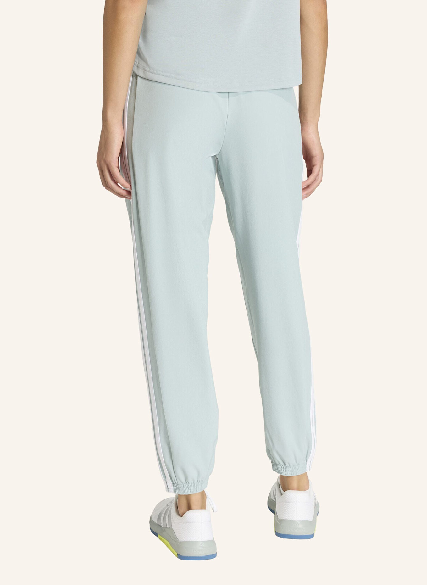 adidas Track Pants ESSENTIALS 3-STREIFEN: GRÜN/ WEISS