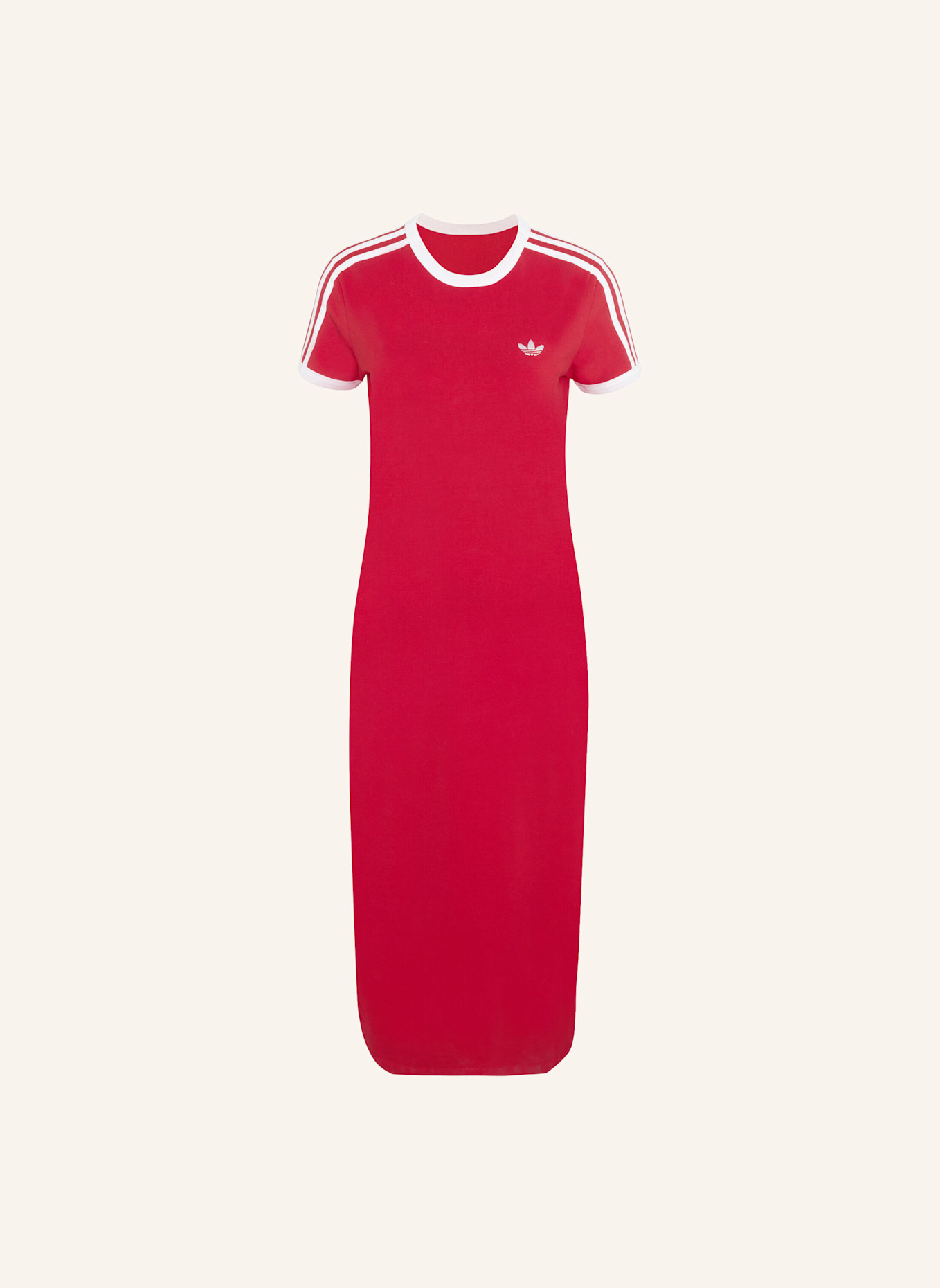 adidas Originals 3-STREIFEN KLEID (SCHMAL): ROT/ WEISS