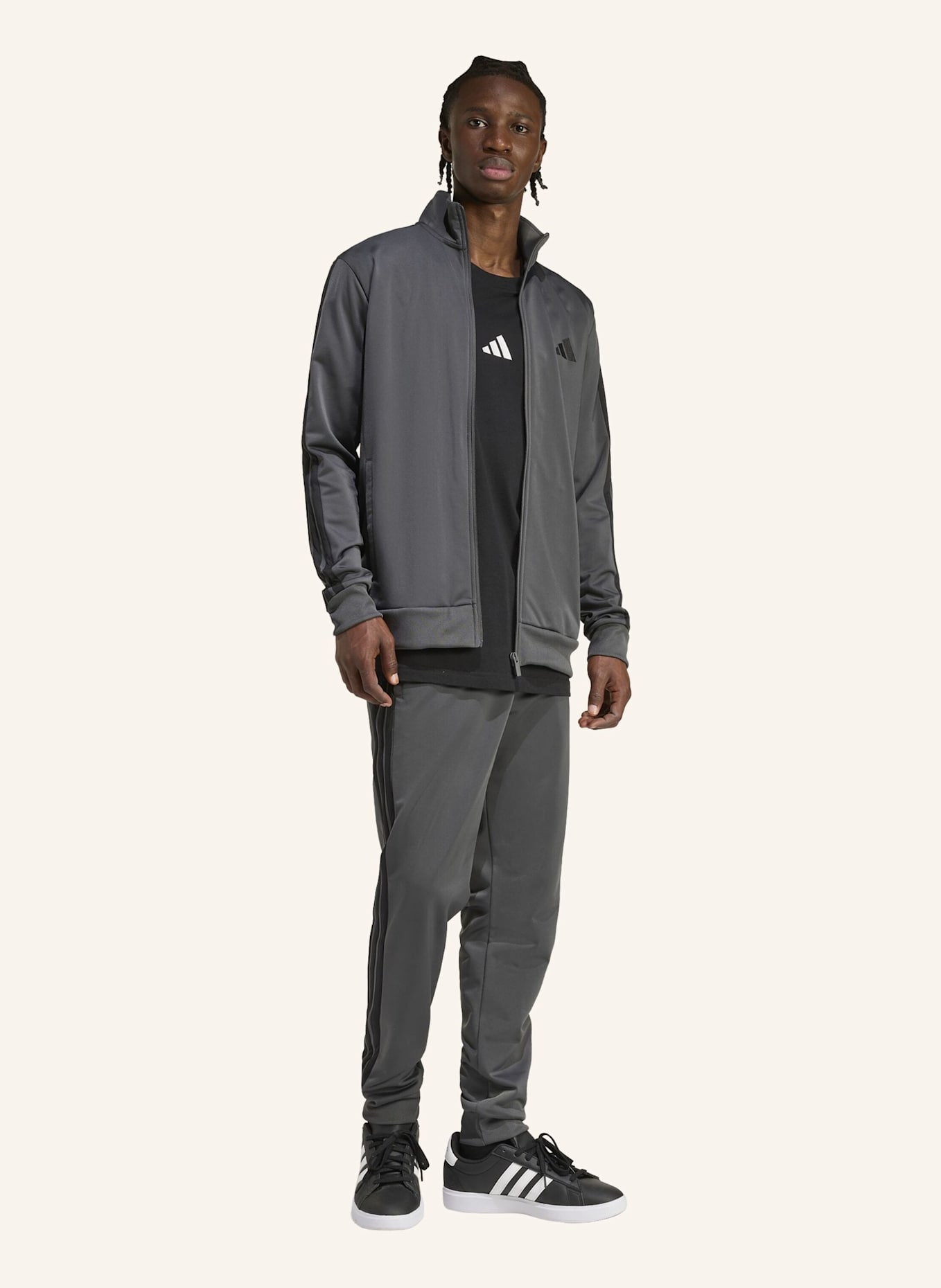 adidas Trainingsanzug 3 STRIPES: GRAU