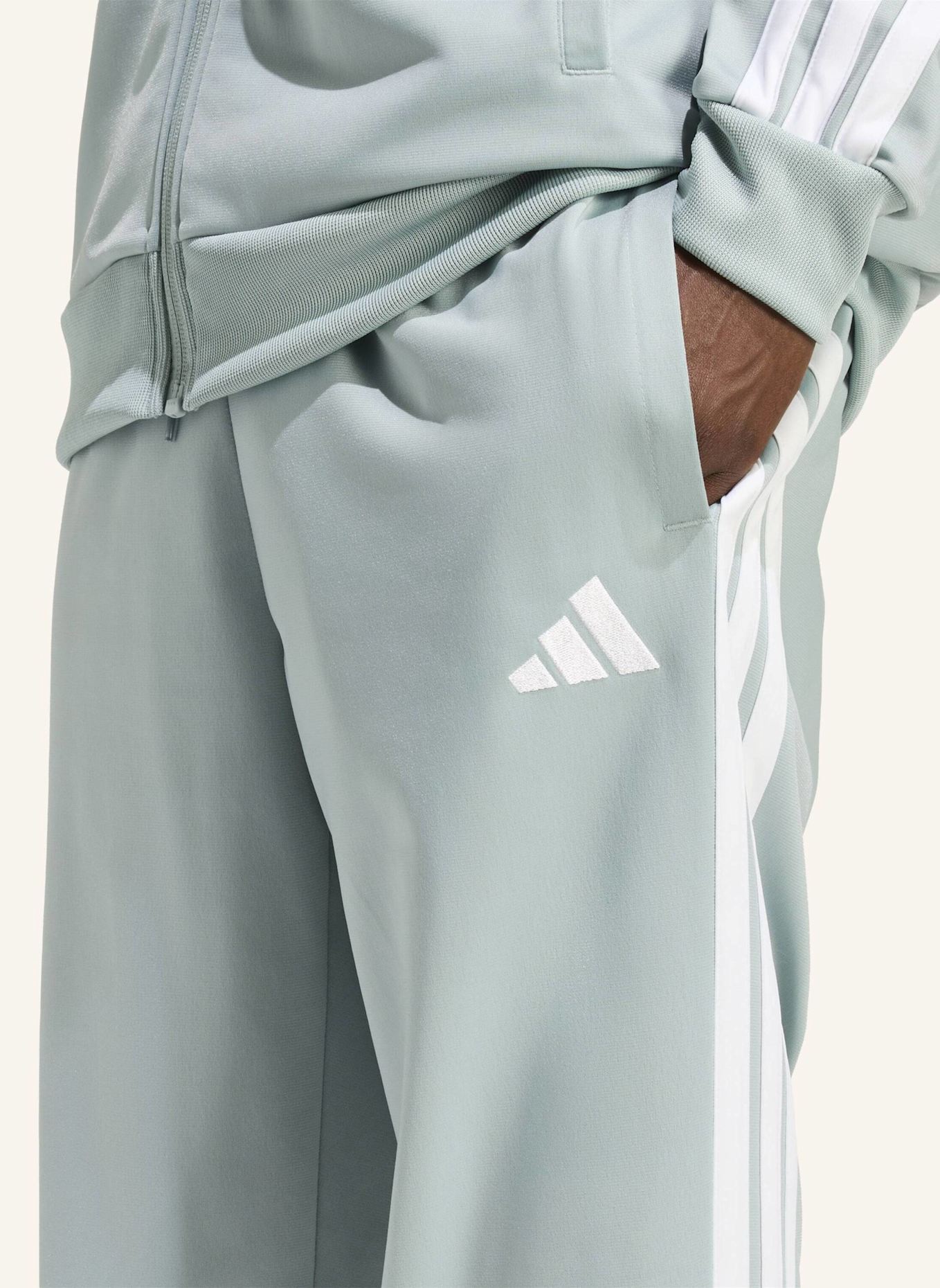 adidas Trainingsanzug 3 STRIPES: GRÜN