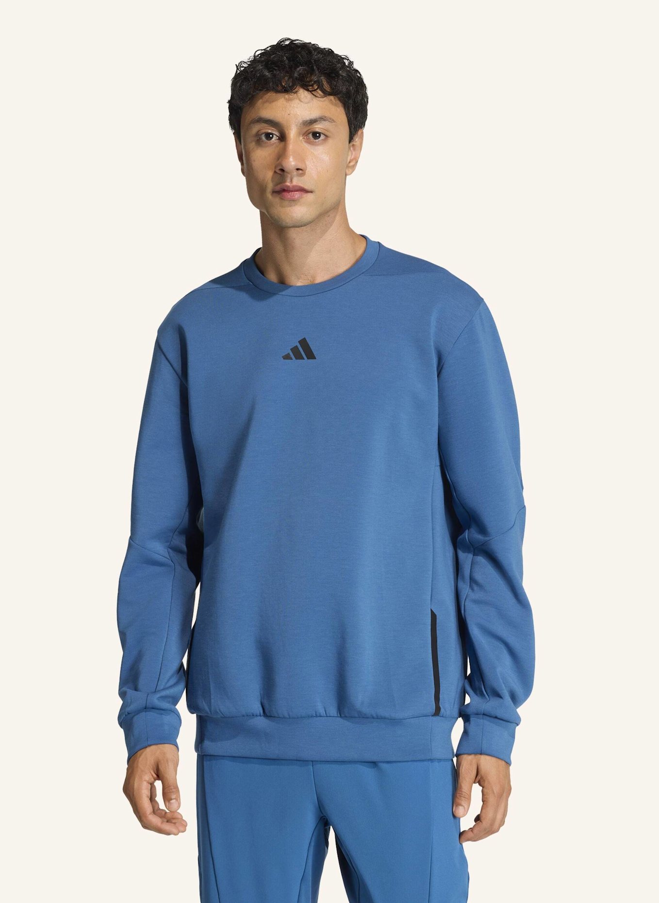 adidas Longsleeve D4T CREW: BLAU