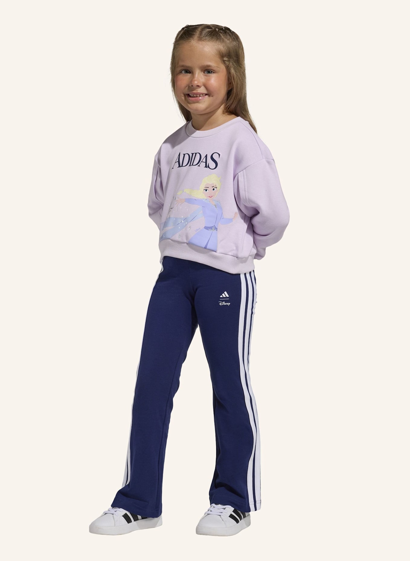 adidas ADIDAS DISNEY DIE EISKÖNIGIN JOGGINGANZUG: LILA/ BLAU