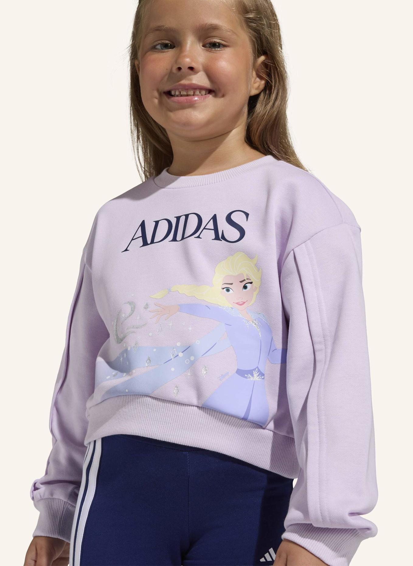 adidas ADIDAS DISNEY DIE EISKÖNIGIN JOGGINGANZUG: LILA/ BLAU