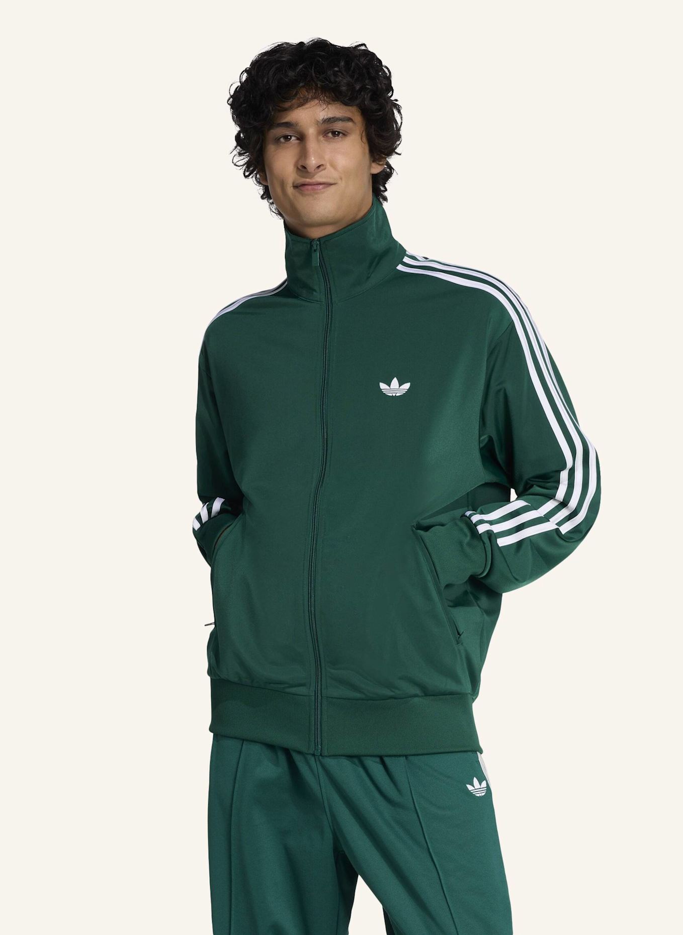 adidas Originals Sweatjacke FIREBIRD mit Galonstreifen: GRÜN