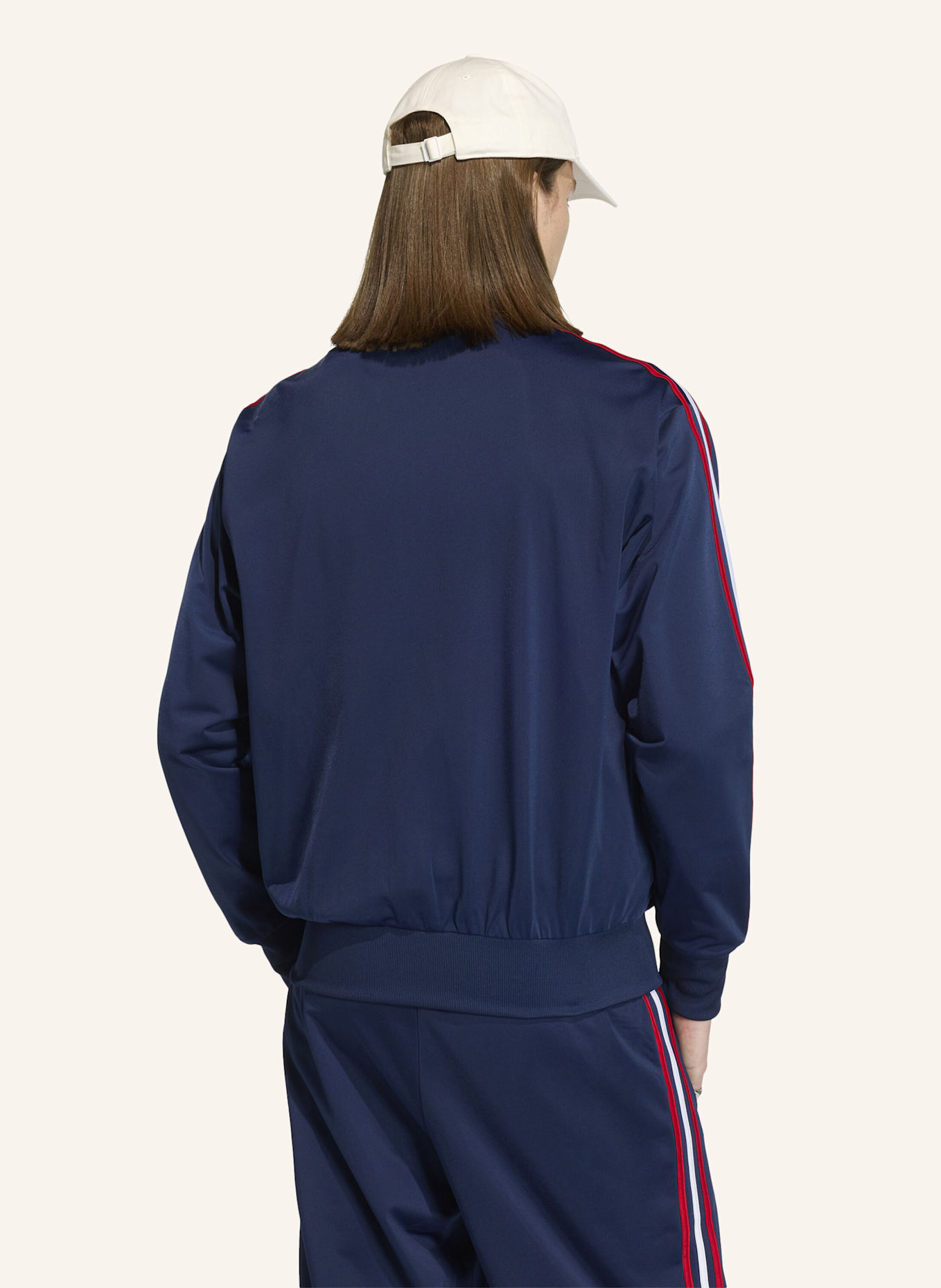 adidas Originals Sweatjacke FIREBIRD mit Galonstreifen: BLAU/ ROT/ WEISS