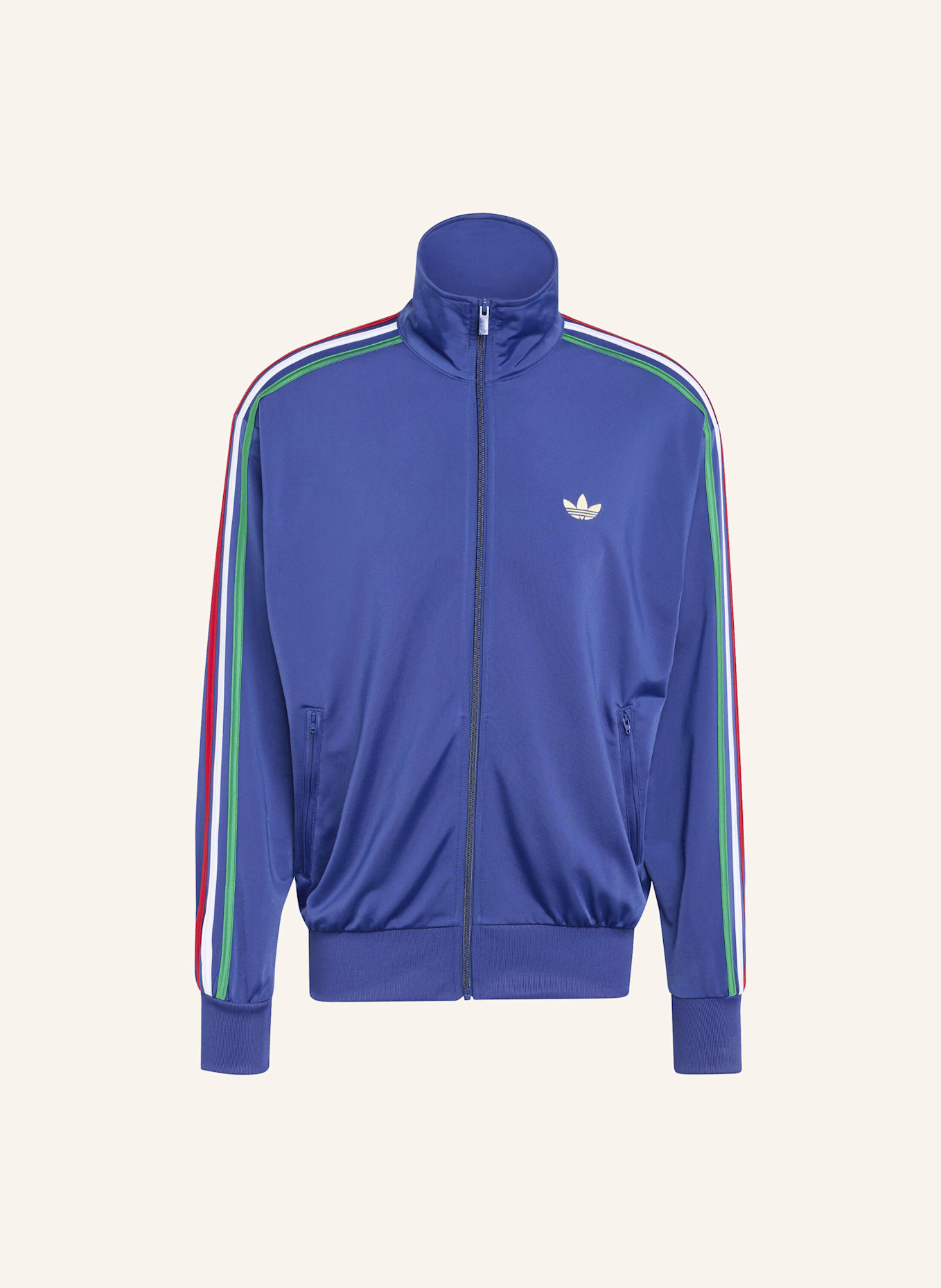 adidas Originals Sweatjacke FIREBIRD mit Galonstreifen: BLAU/ GRÜN/ WEISS