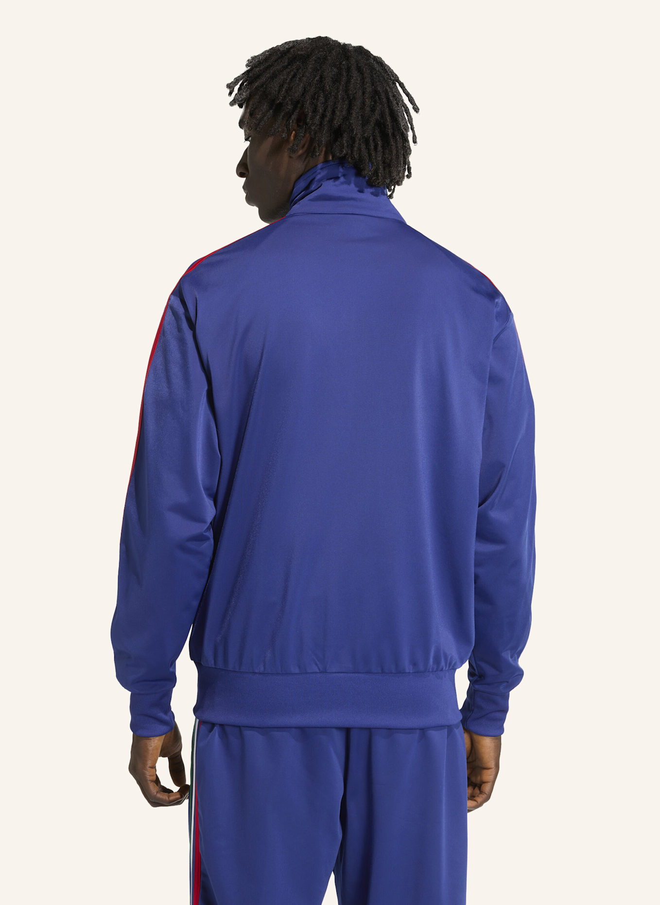 adidas Originals Sweatjacke FIREBIRD mit Galonstreifen: BLAU/ GRÜN/ WEISS