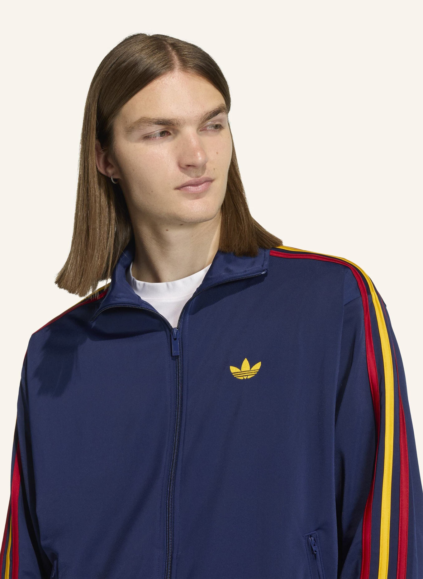 adidas Originals Sweatjacke FIREBIRD mit Galonstreifen: BLAU/ GELB/ ROT