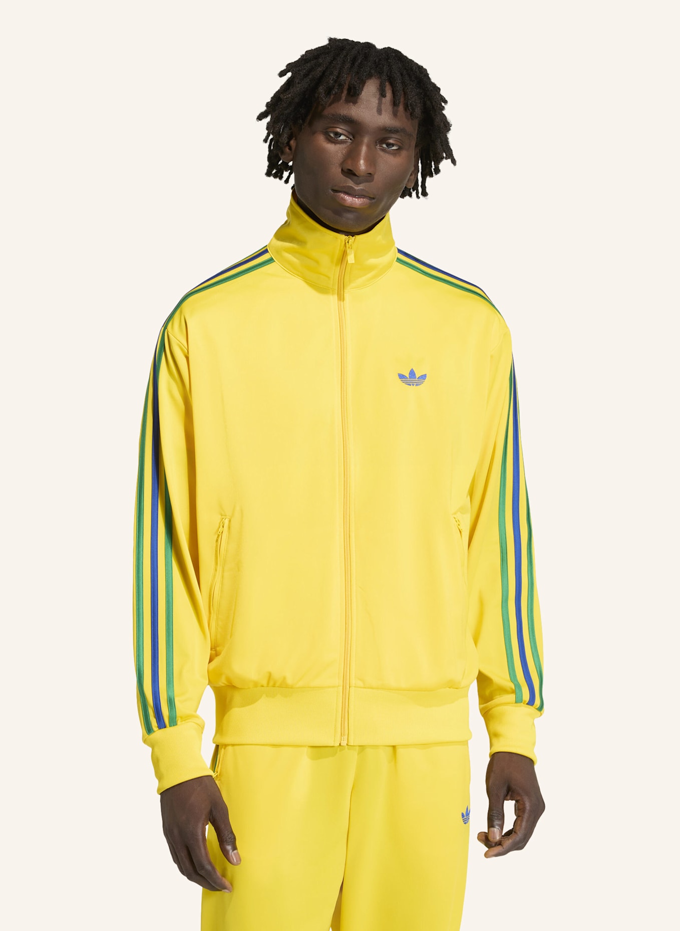 adidas Originals Sweatjacke FIREBIRD mit Galonstreifen: GELB/ GRÜN/ BLAU