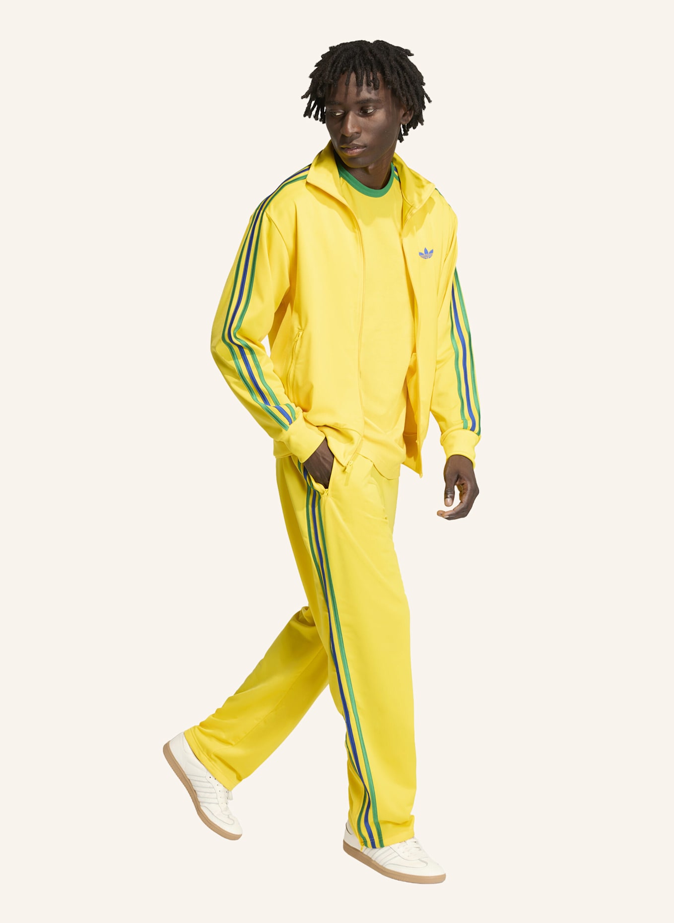 adidas Originals Sweatjacke FIREBIRD mit Galonstreifen: GELB/ GRÜN/ BLAU