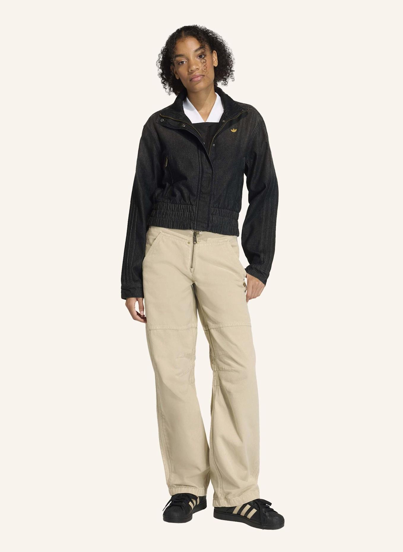 adidas Originals DENIM TRAININGSJACKE: SCHWARZ