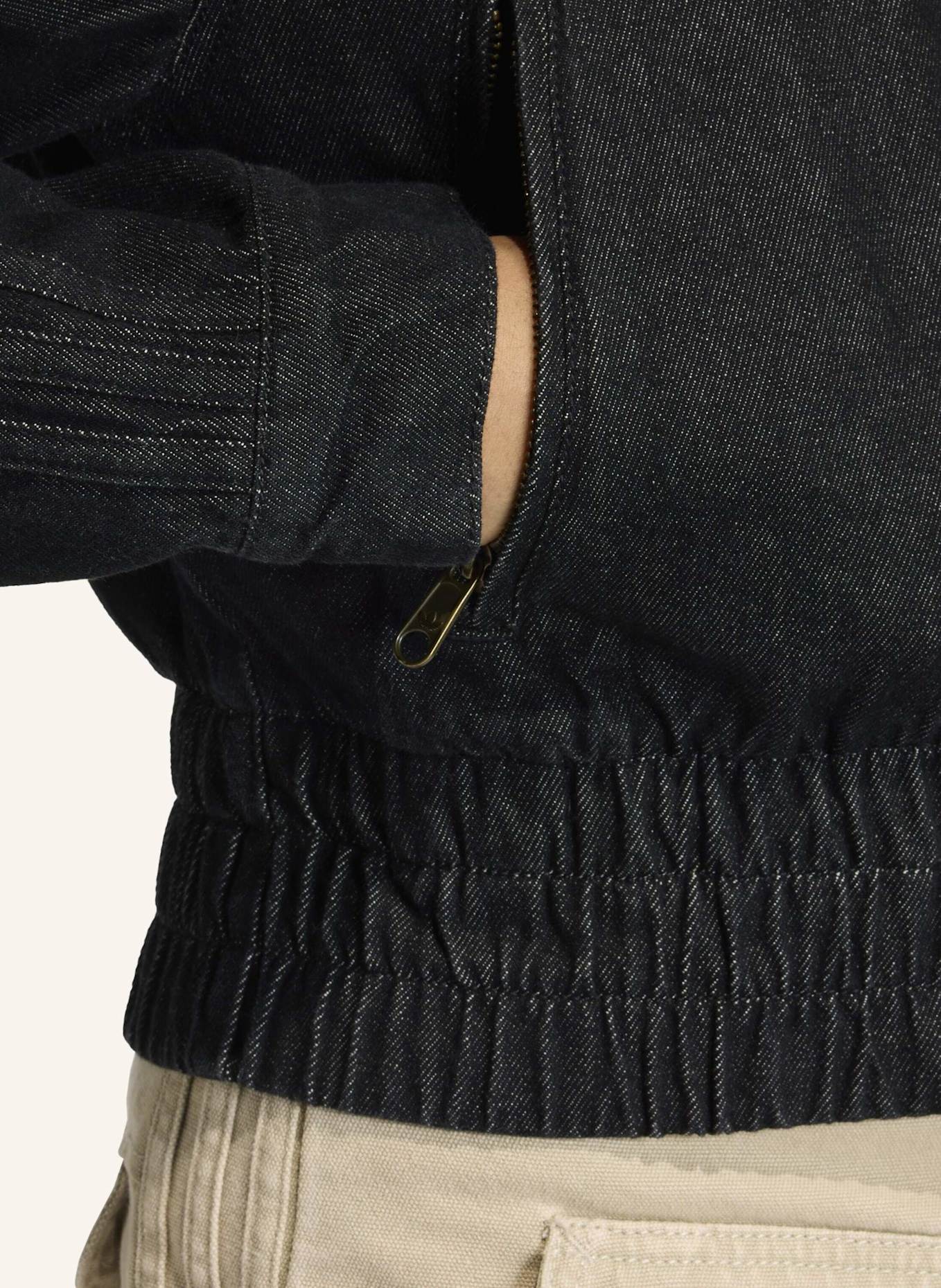 adidas Originals DENIM TRAININGSJACKE: SCHWARZ