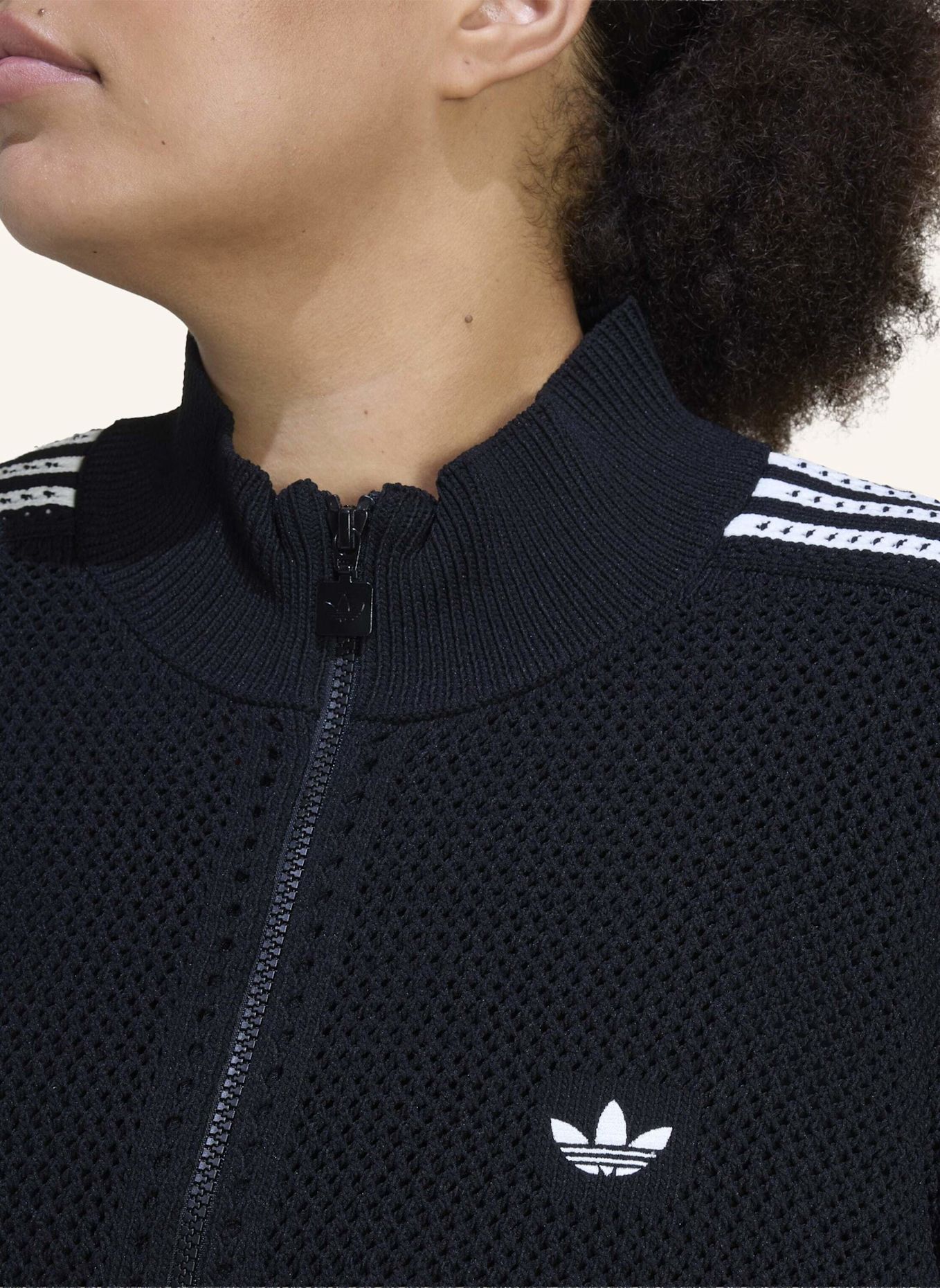 adidas Originals KNITTED CROCHET FIREBIRD TRAININGSJACKE: SCHWARZ