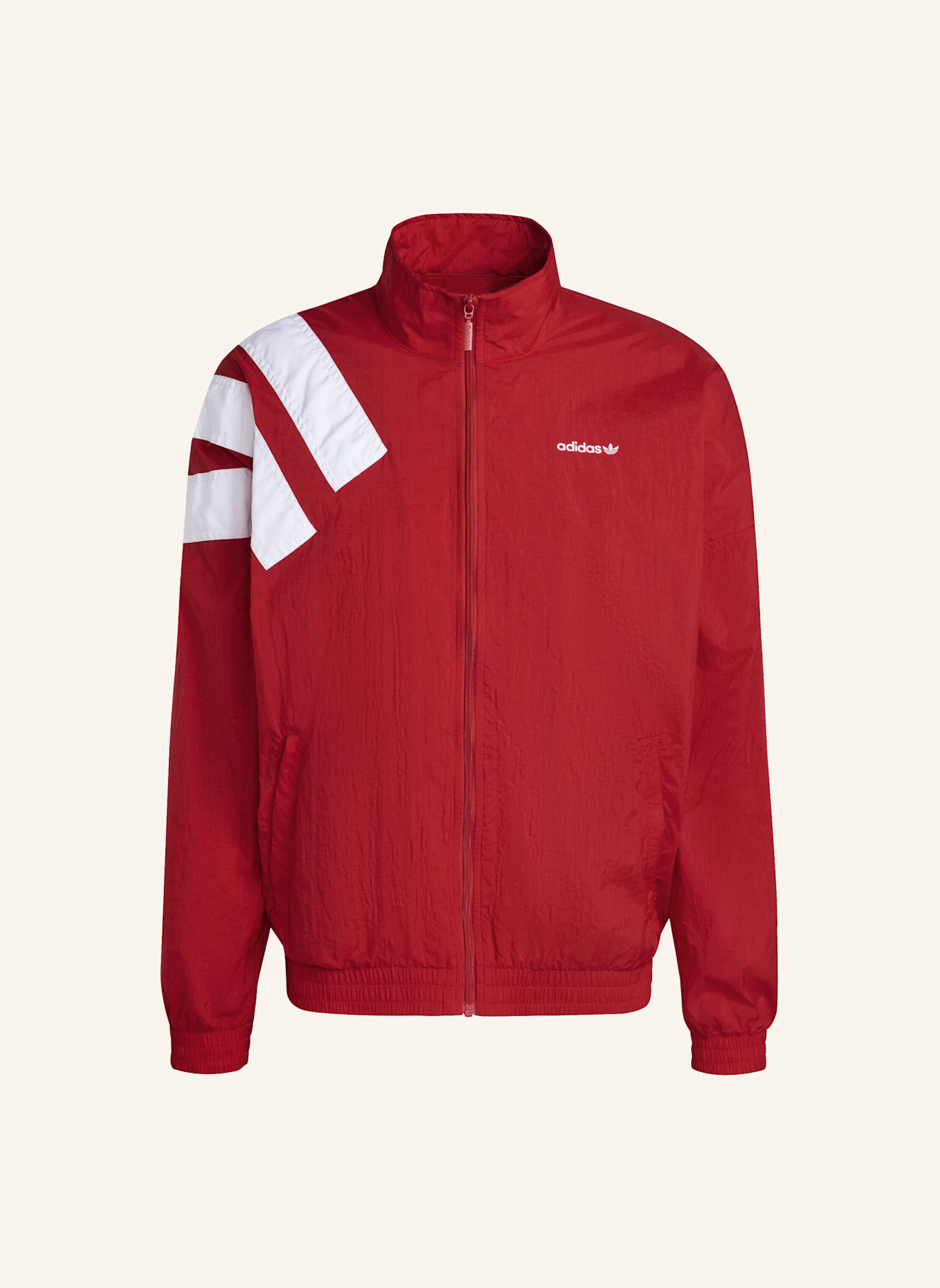 adidas Originals ARCHIVE BLOCKED TRAININGSJACKE: ROT/ WEISS