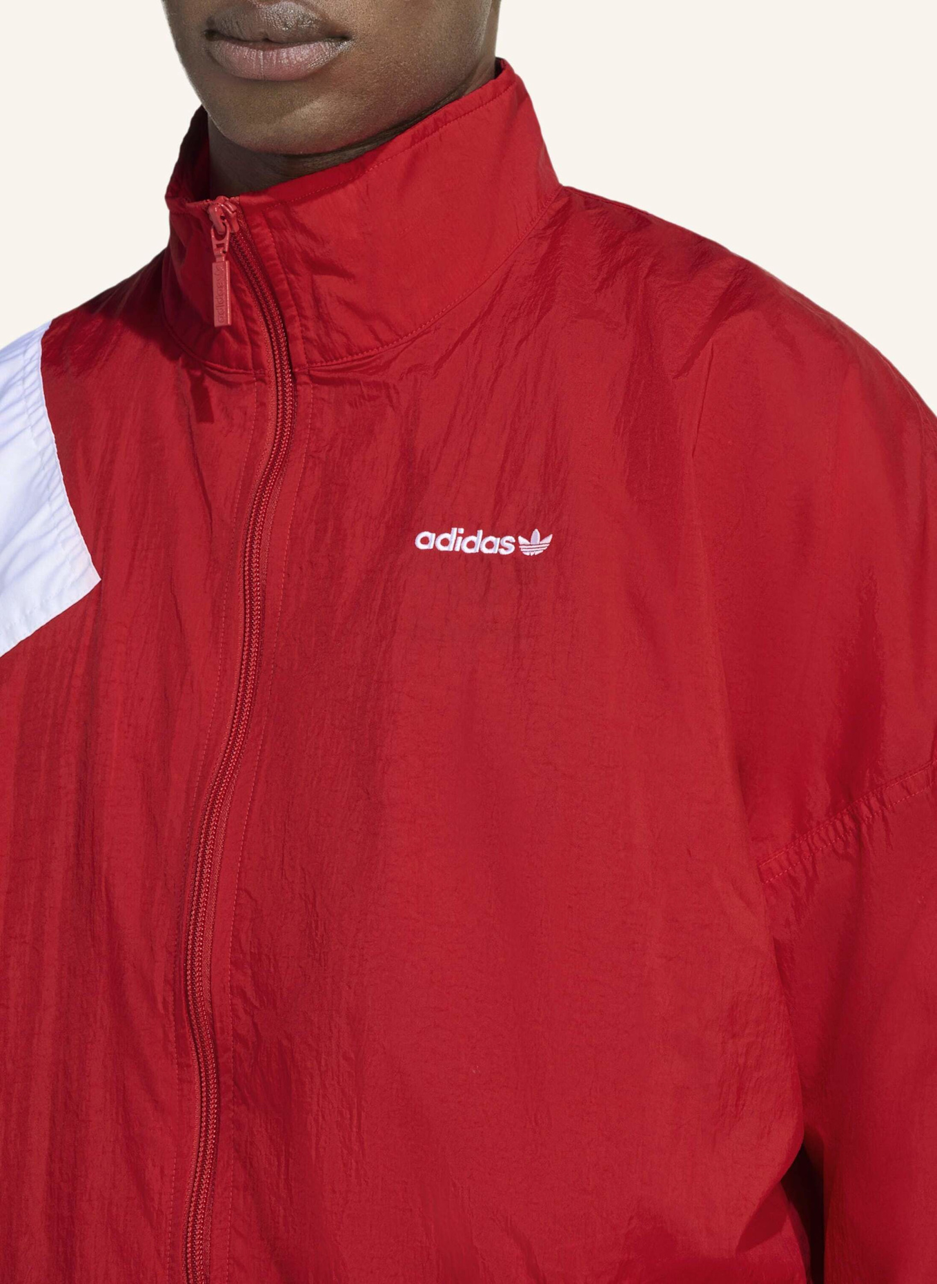 adidas Originals ARCHIVE BLOCKED TRAININGSJACKE: ROT/ WEISS