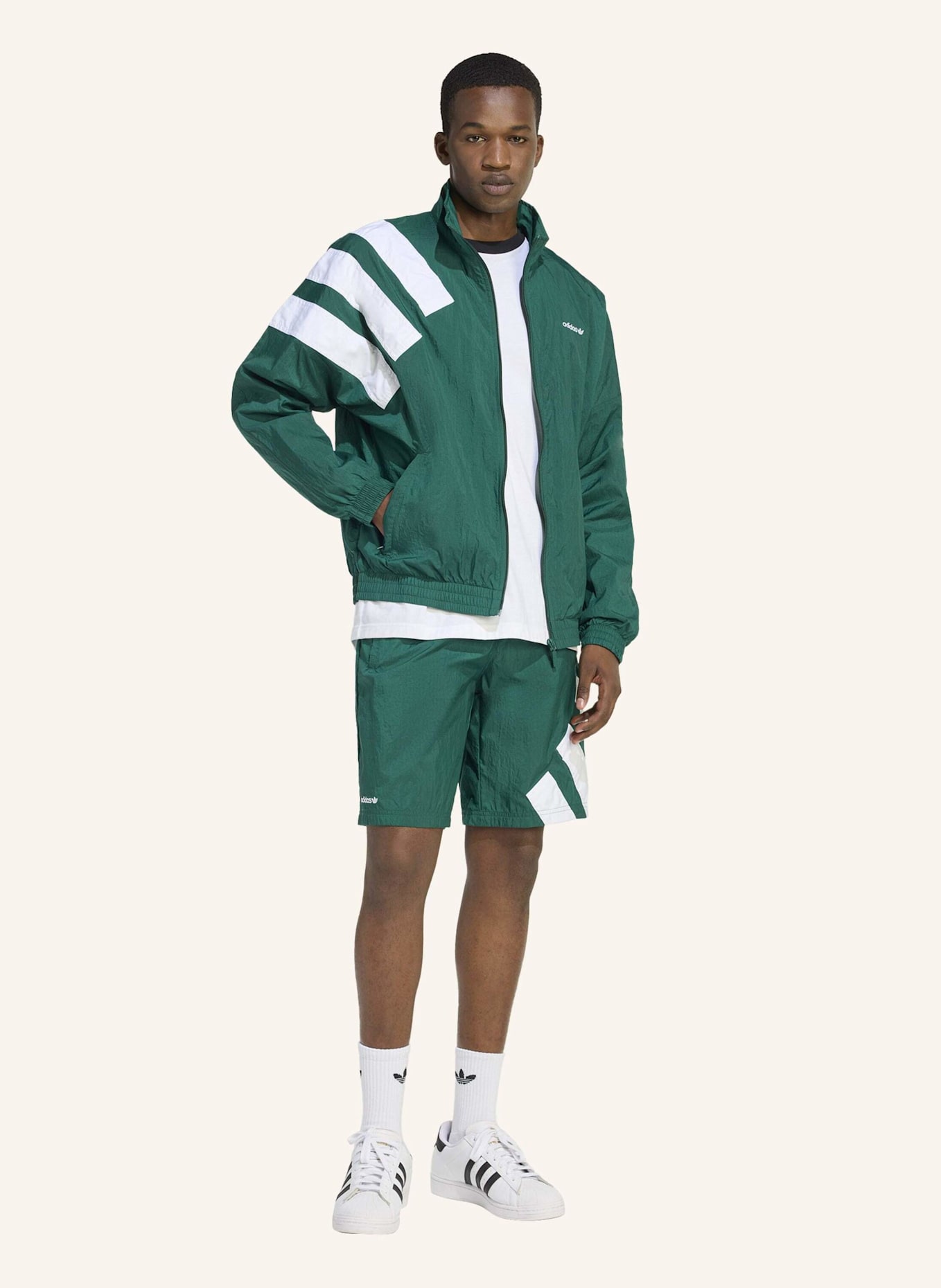 adidas Originals ARCHIVE BLOCKED TRAININGSJACKE: WEISS
