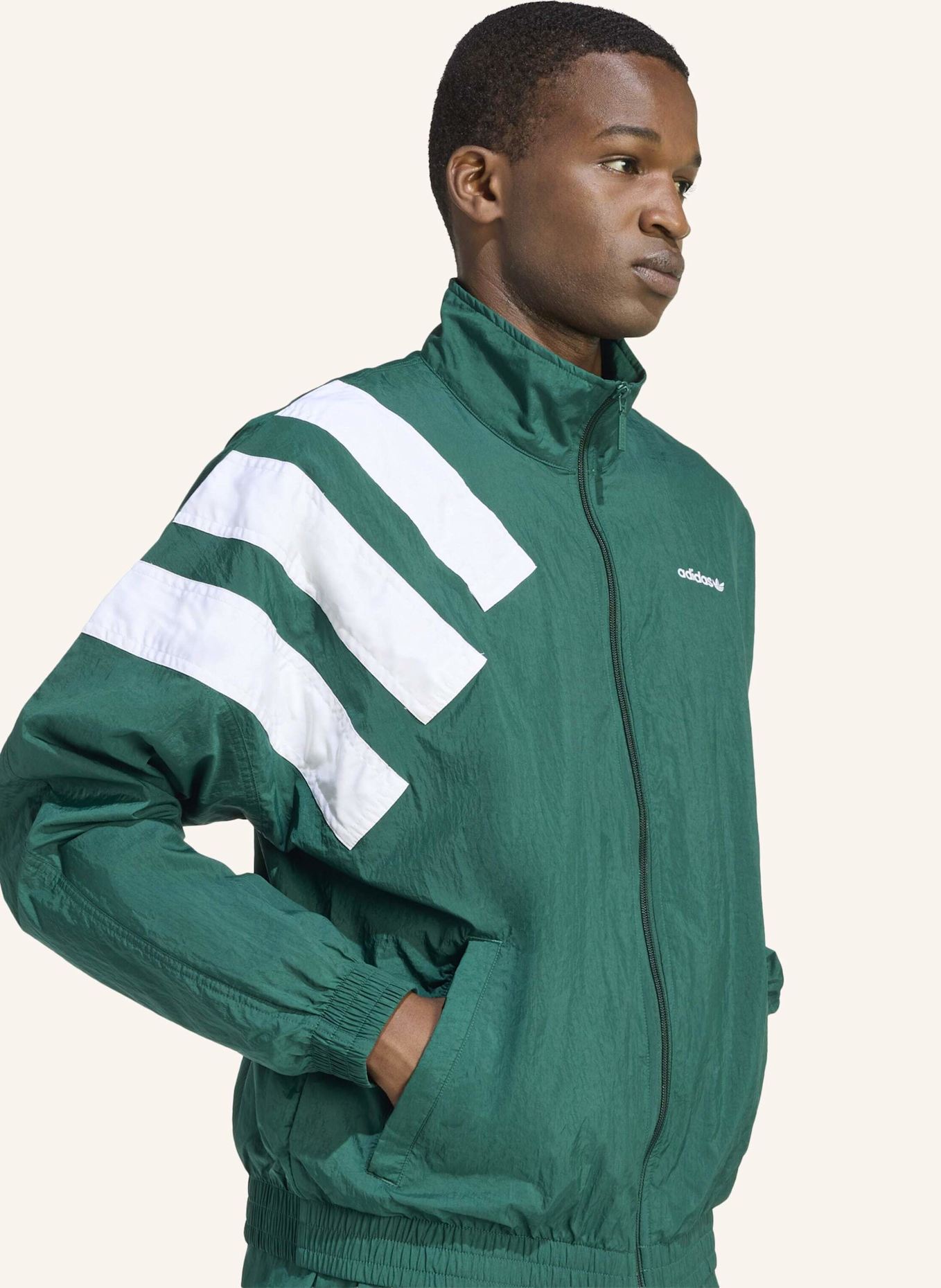 adidas Originals ARCHIVE BLOCKED TRAININGSJACKE: WEISS