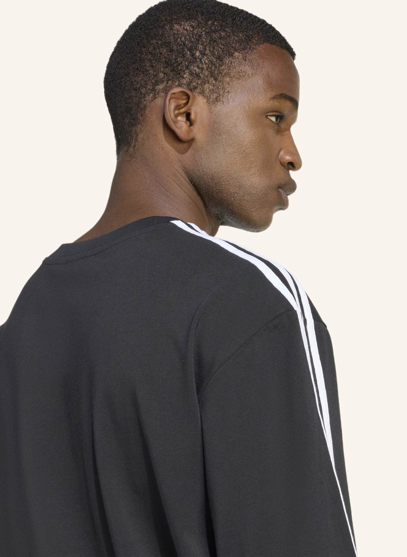adidas Originals Oversized-Shirt 3-STREIFEN: SCHWARZ