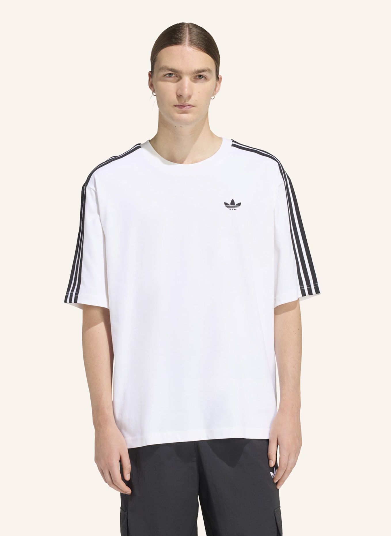 adidas Originals Oversized-Shirt 3-STREIFEN: WEISS