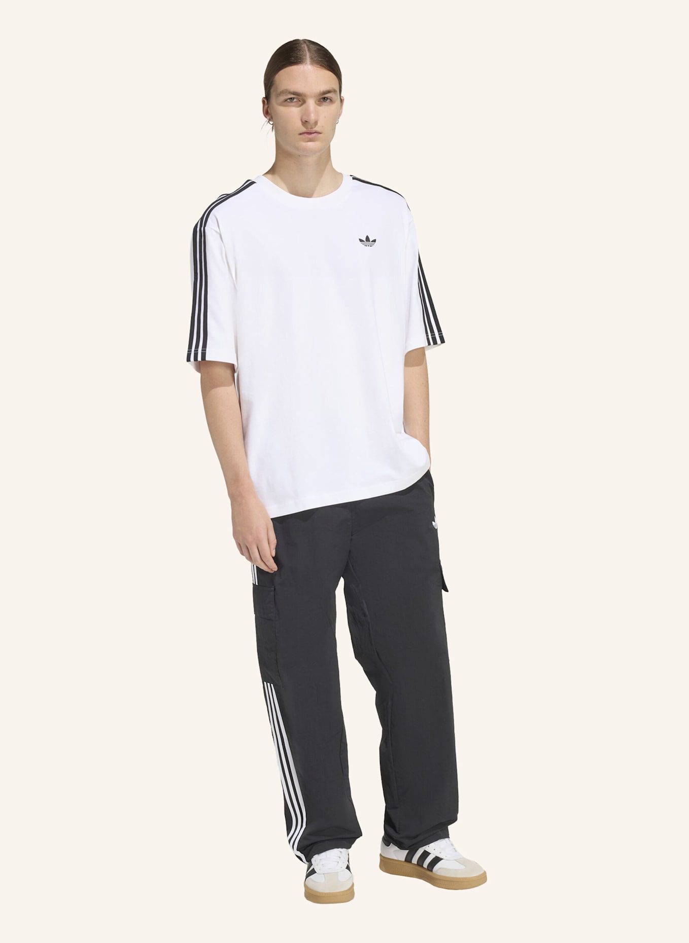 adidas Originals Oversized-Shirt 3-STREIFEN: WEISS