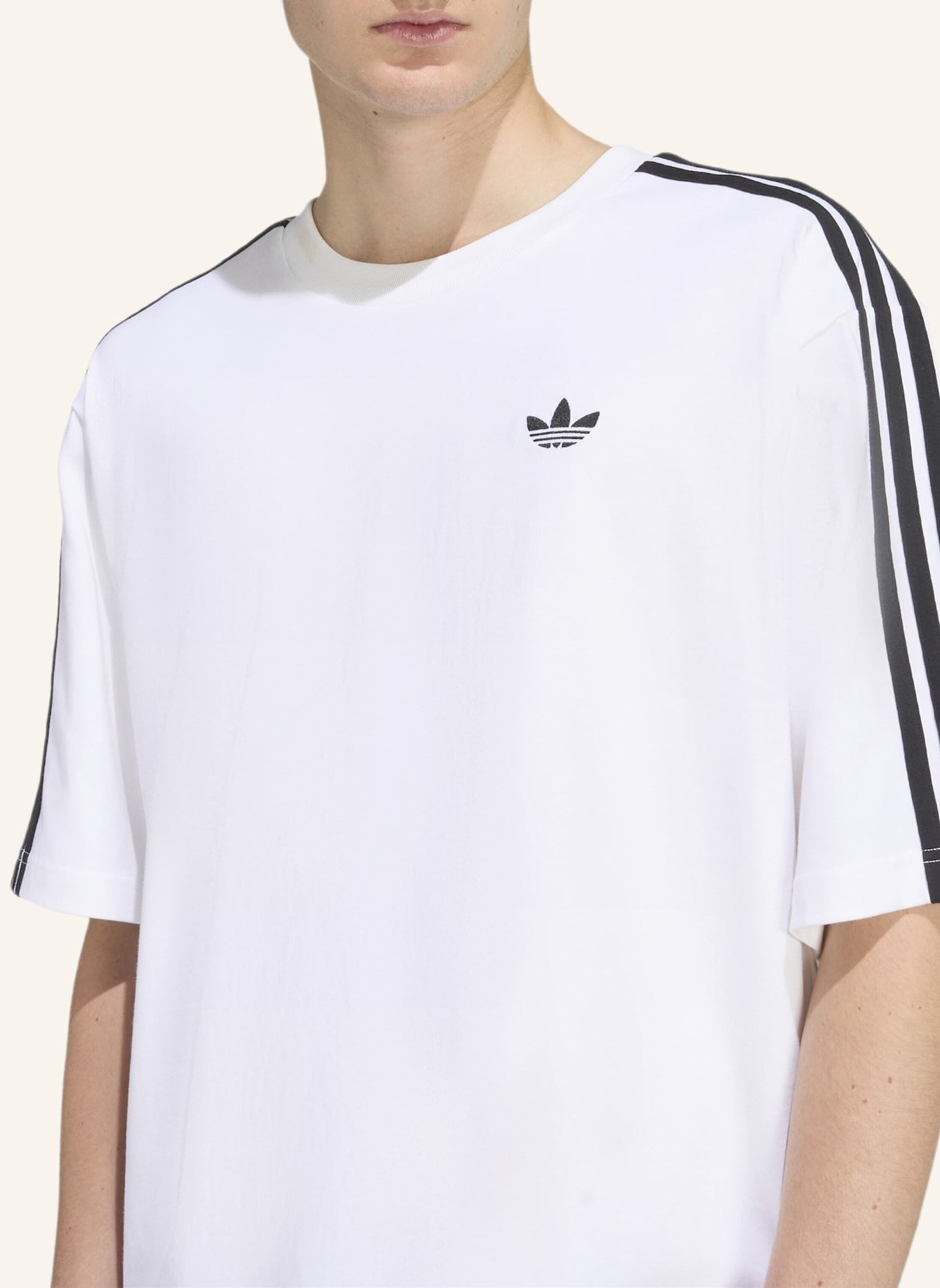 adidas Originals Oversized-Shirt 3-STREIFEN: WEISS