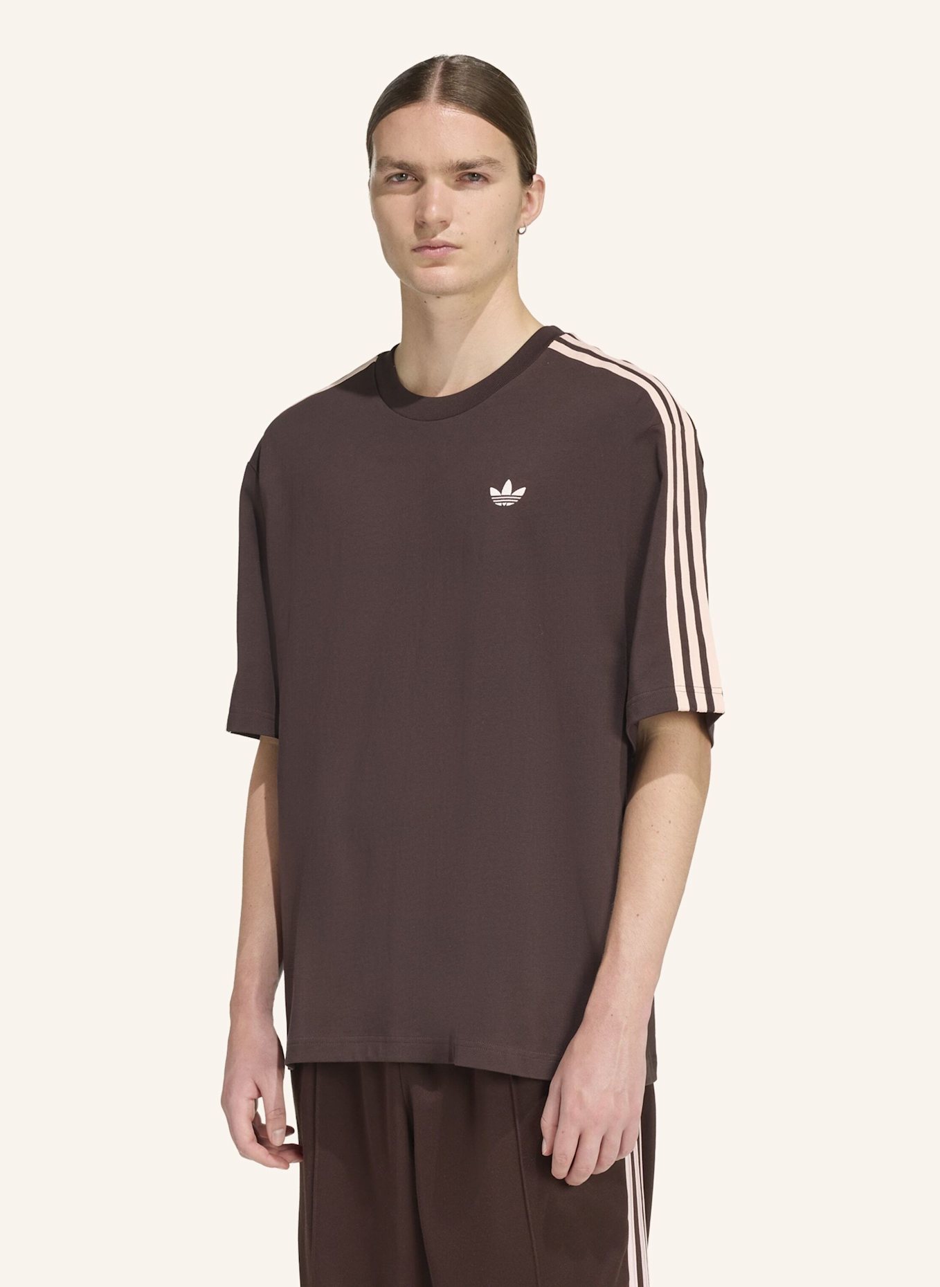 adidas Originals Oversized-Shirt 3-STREIFEN: BRAUN