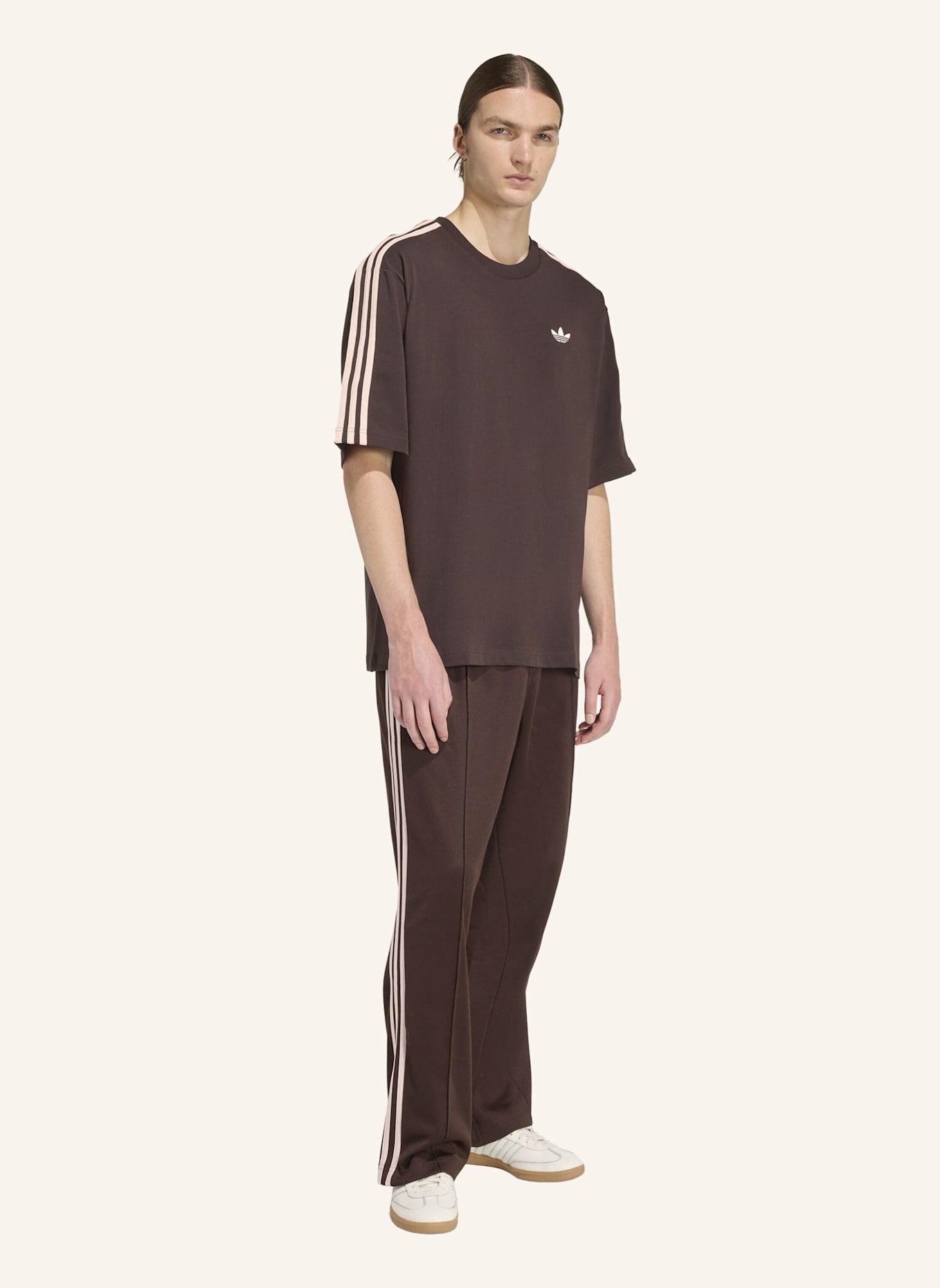 adidas Originals Oversized-Shirt 3-STREIFEN: BRAUN