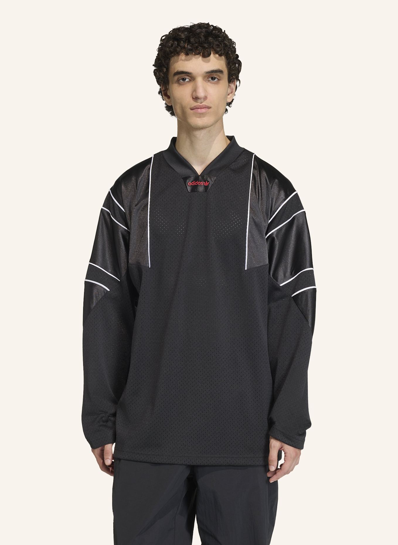 adidas Originals LANGÄRMELIGES JERSEY: SCHWARZ
