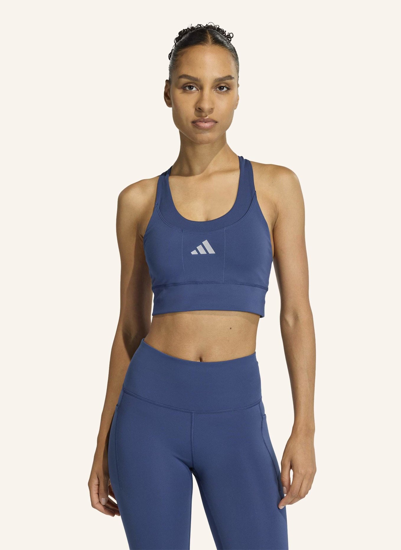 adidas ADI365 RUNNING POCKET MEDIUM SUPPORT BH: BLAU