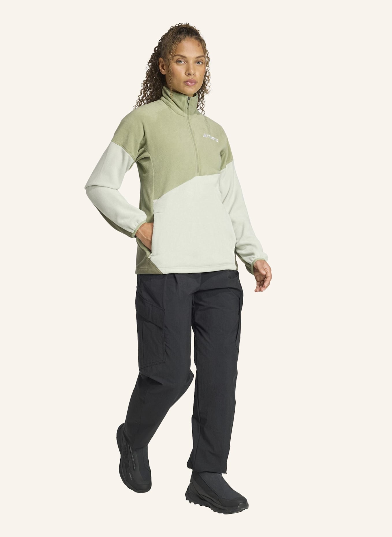 adidas TERREX Fleece-Troyer TERREX MULTI CLIMAWARM: GRÜN