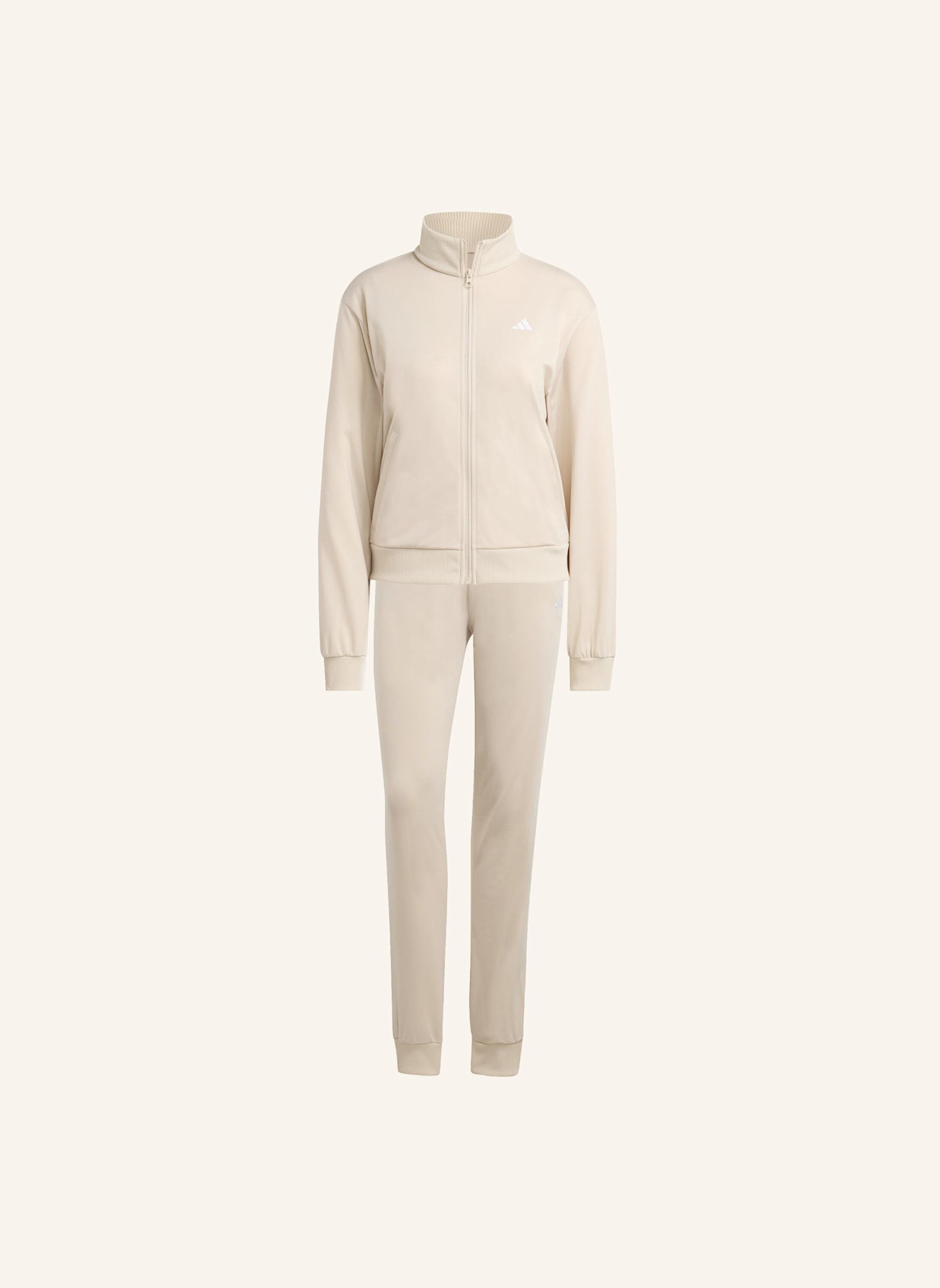 adidas ESSENTIALS FEEL COZY TRAININGSANZUG: BEIGE