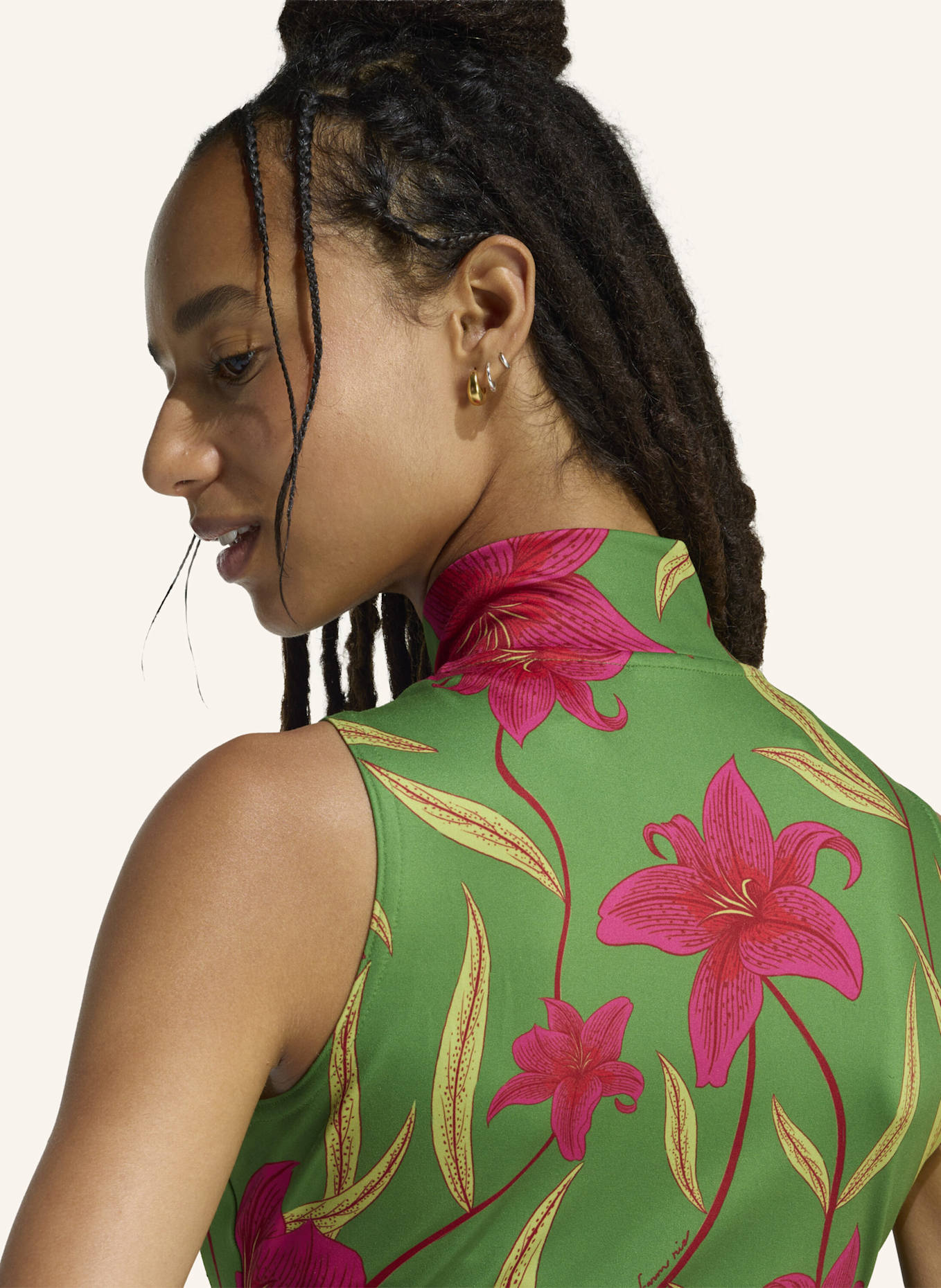 adidas ADIDAS X FARM RIO BODYSUIT: NEONGRÜN/ LILA/ GRÜN