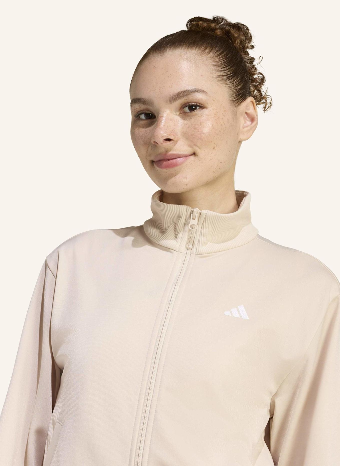 adidas ESSENTIALS FEEL COZY TRAININGSANZUG: BEIGE