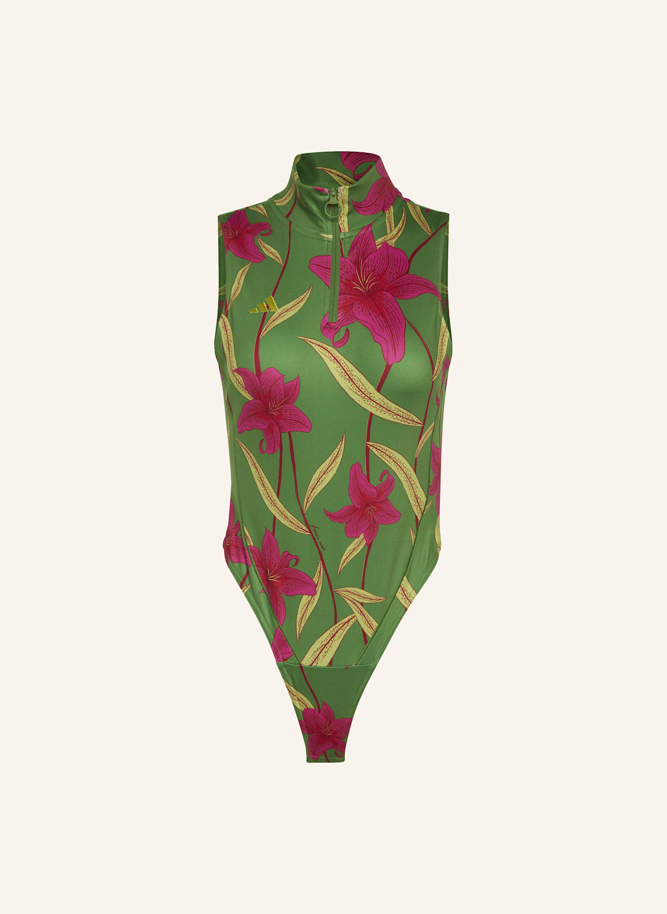 adidas ADIDAS X FARM RIO BODYSUIT: NEONGRÜN/ LILA/ GRÜN