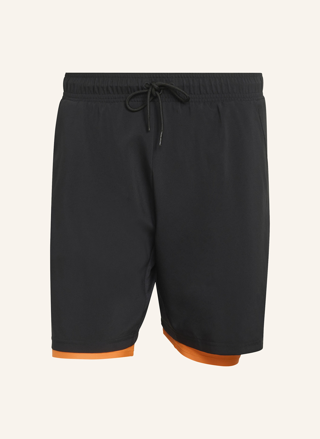 adidas CLUB TENNIS CLIMACOOL 2-IN-1 SHORTS: SCHWARZ/ ORANGE