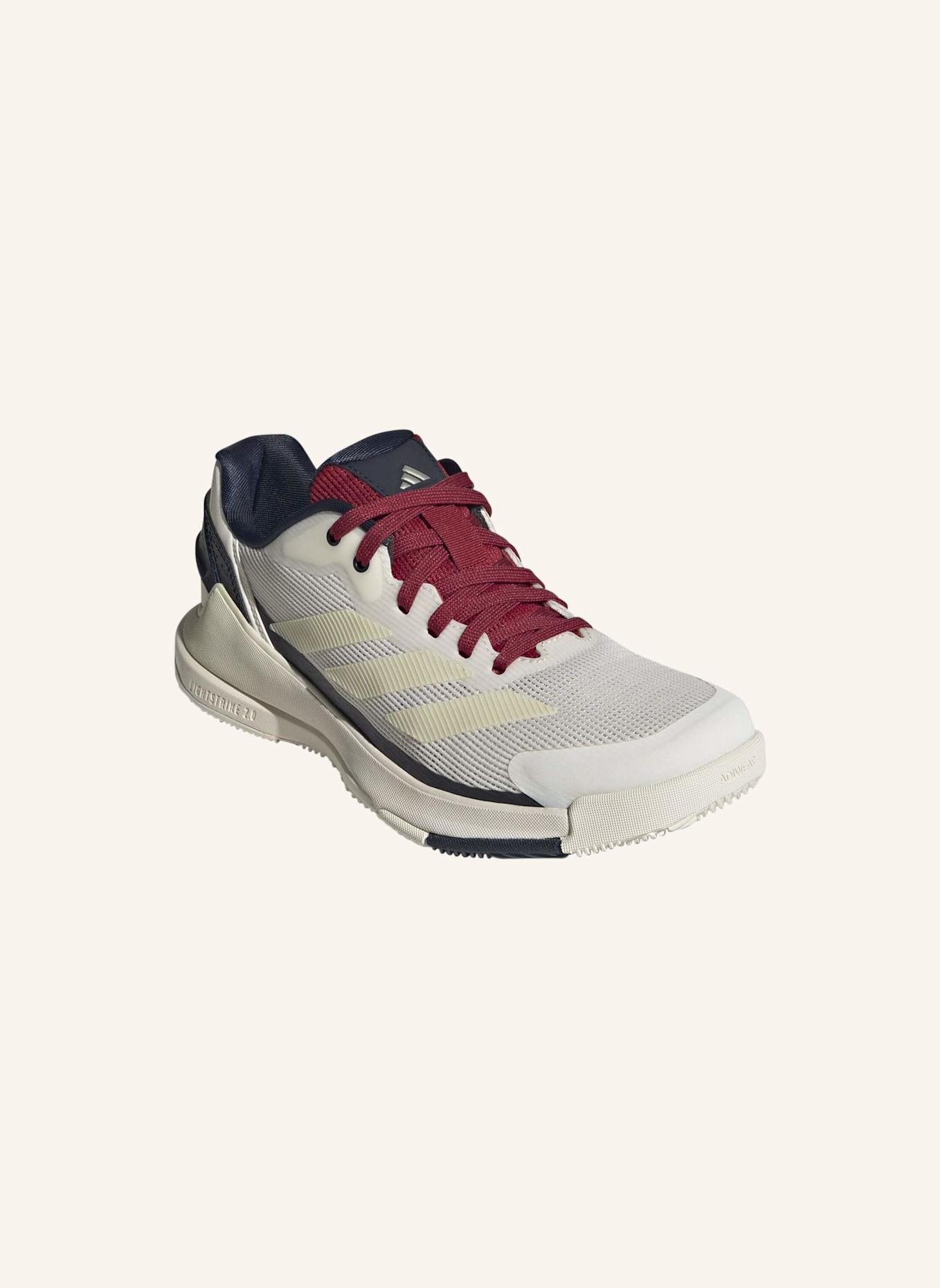 adidas CRAZYQUICK LIGHTSTRIKE PADEL-SCHUH: WEISS/ BEIGE/ ROT