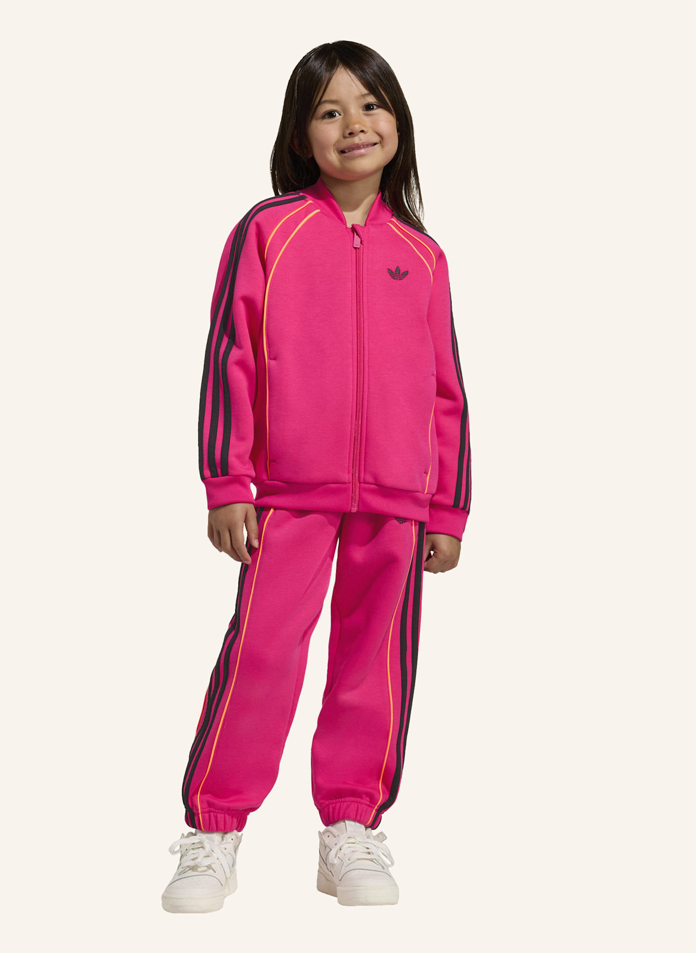 adidas Originals TRAININGSANZUG, LOCKER GESCHNITTEN: ROT/ ORANGE/ SCHWARZ