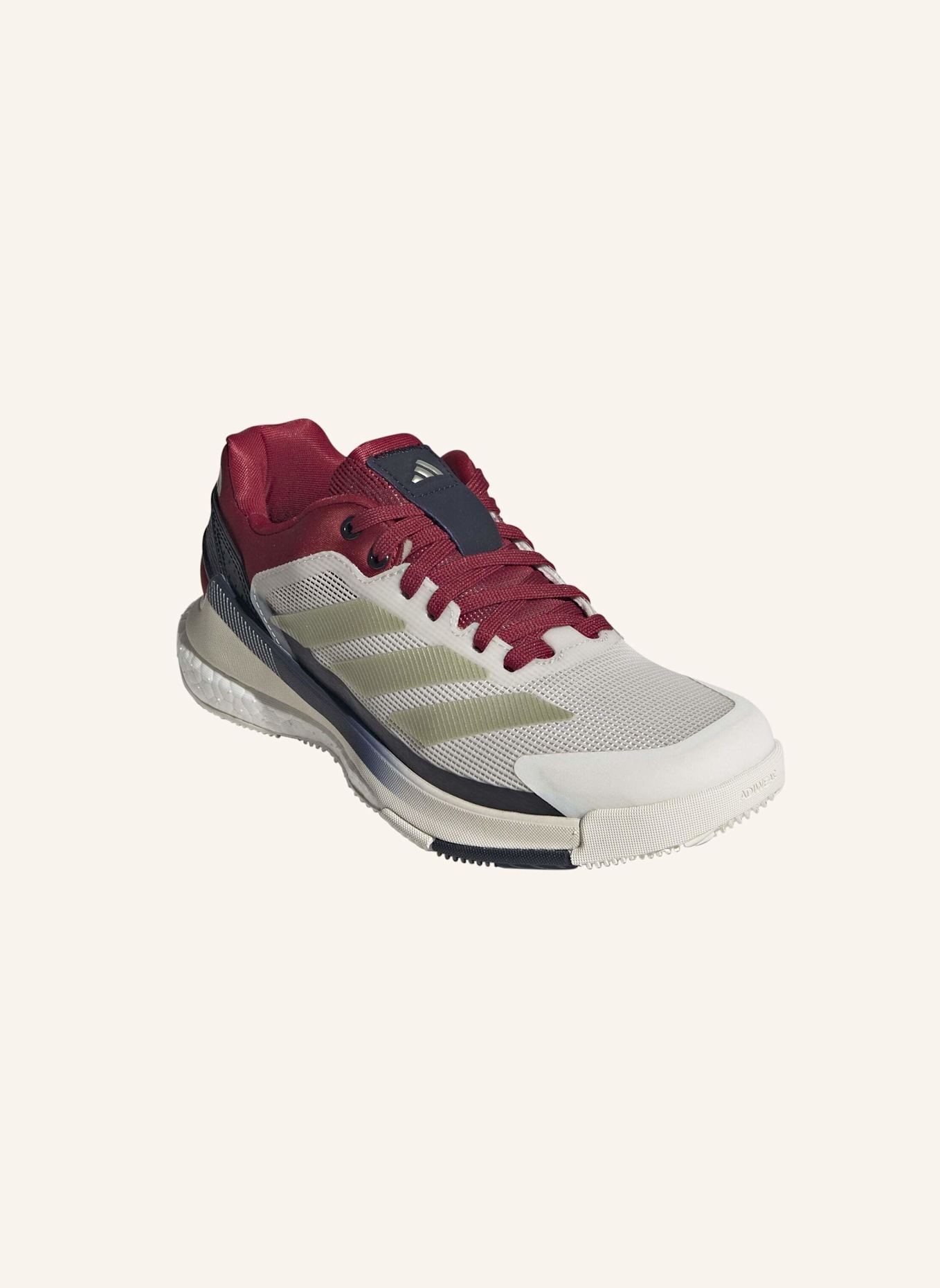 adidas CRAZYQUICK BOOST PADEL-SCHUH: WEISS/ BEIGE/ ROT