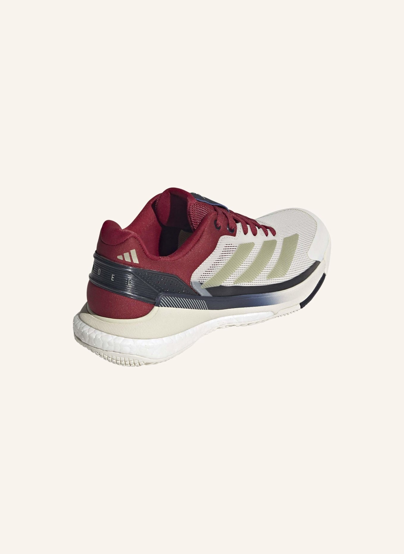 adidas CRAZYQUICK BOOST PADEL-SCHUH: WEISS/ BEIGE/ ROT