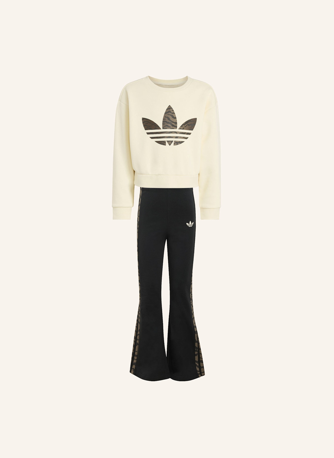 adidas Originals BOXY CREW SET: WEISS/ BRAUN