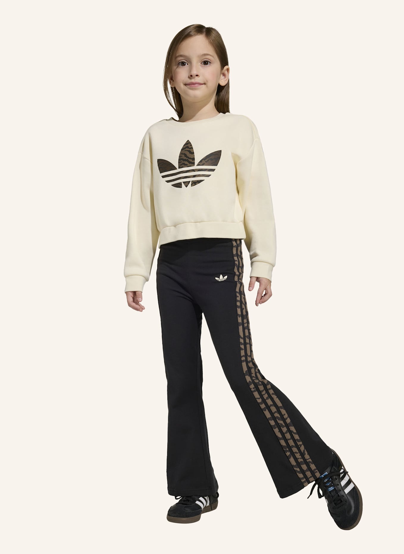 adidas Originals BOXY CREW SET: WEISS/ BRAUN