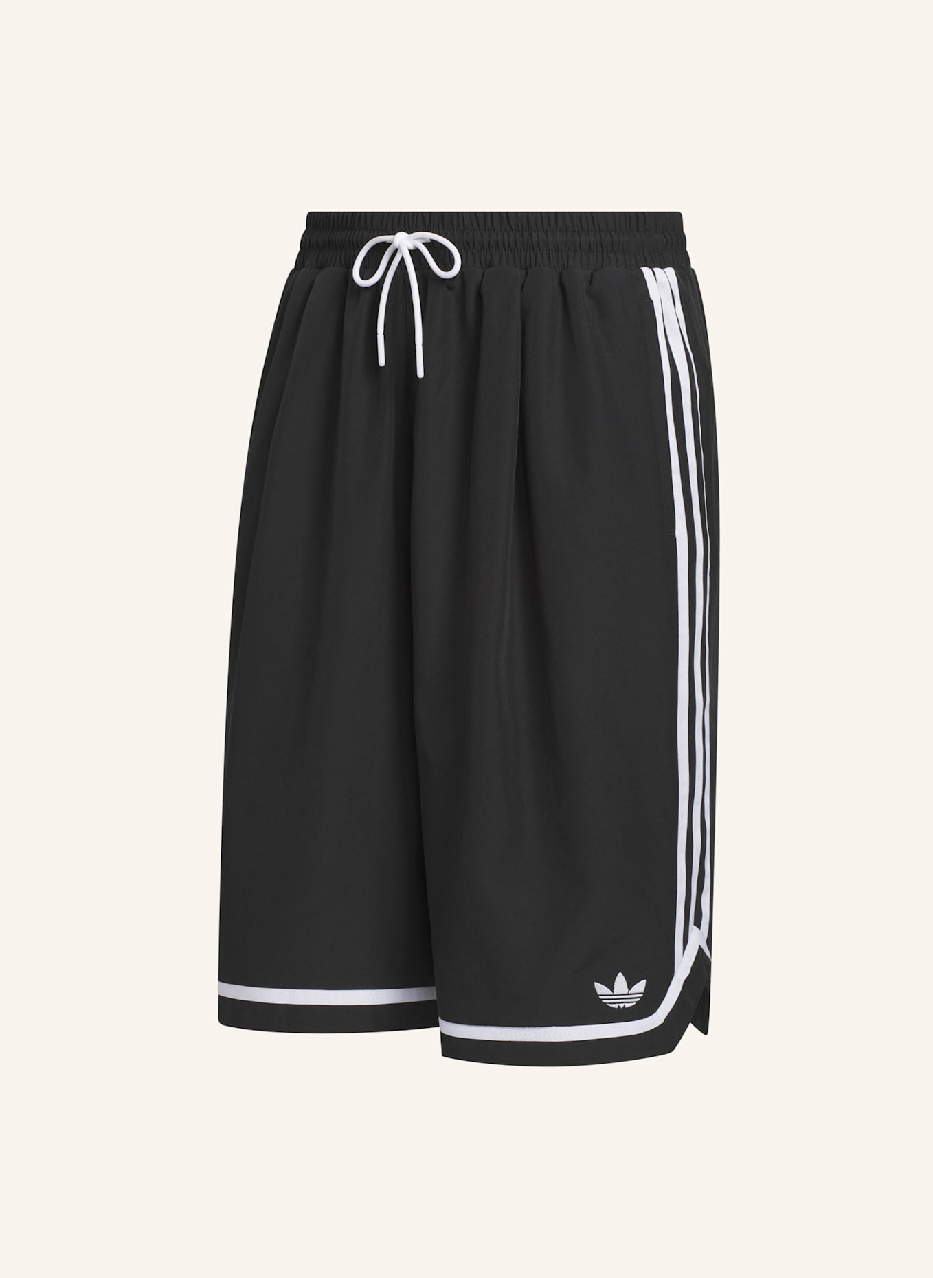 adidas Originals ORIGINALS BASKETBALL LONG SHORTS: SCHWARZ