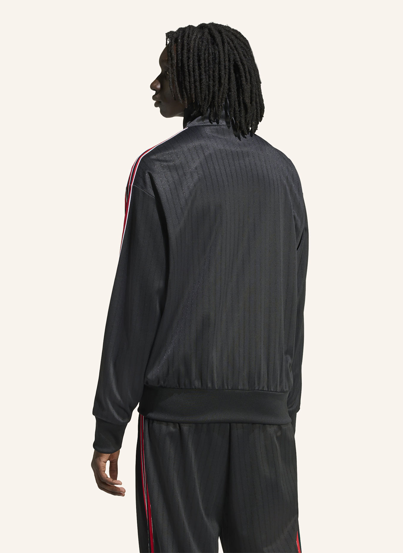 adidas Originals FIREBIRD LOOSE PINSTRIPES TRAININGSJACKE: SCHWARZ