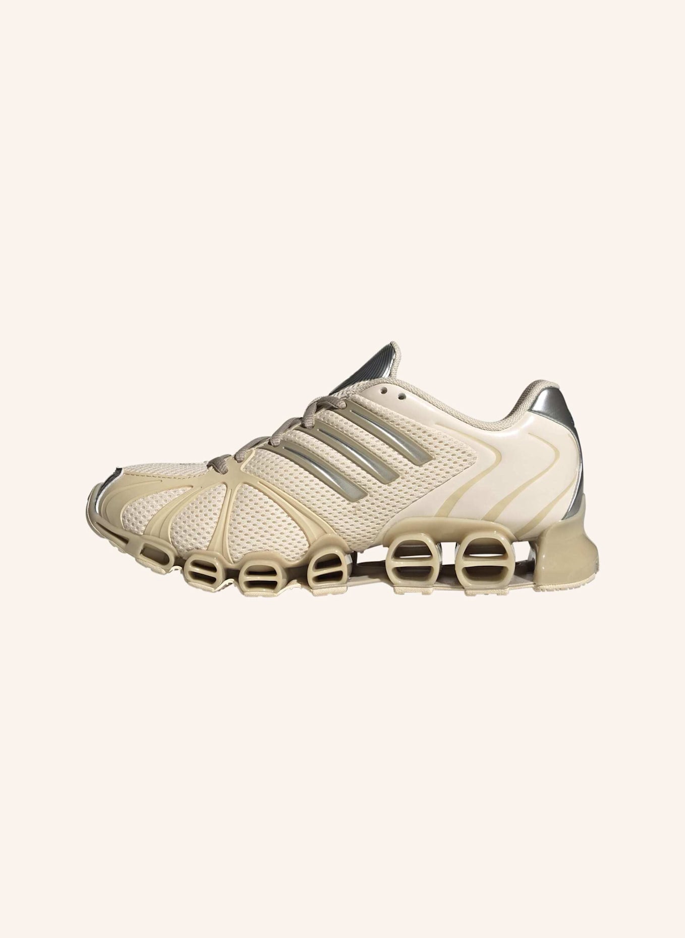 adidas Originals MEGA GHOSTRIDE SCHUH: WEISS/ BEIGE/ SILBER