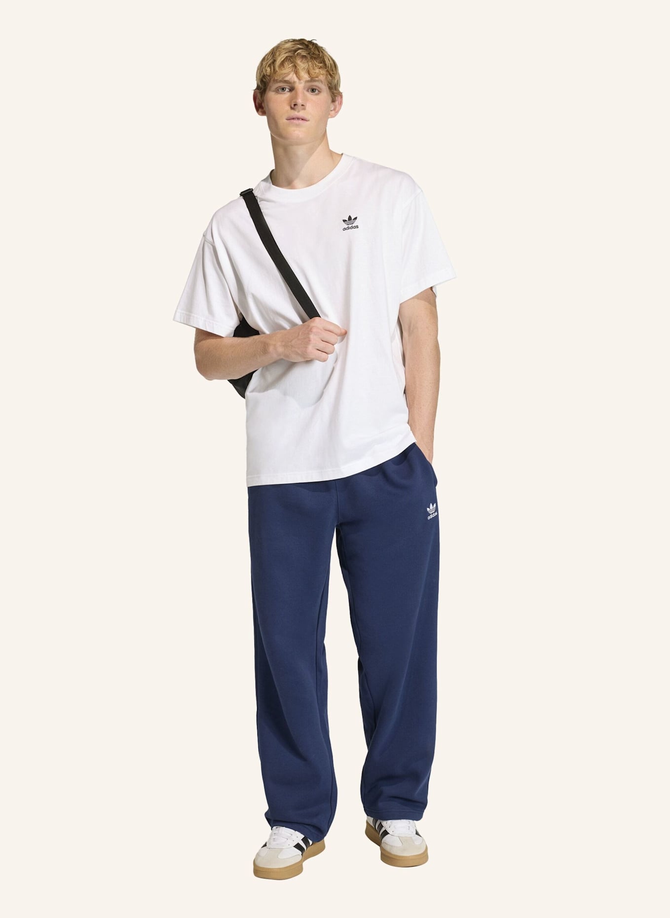 adidas Originals TREFOIL ESSENTIALS OPEN HEM HOSE: BLAU
