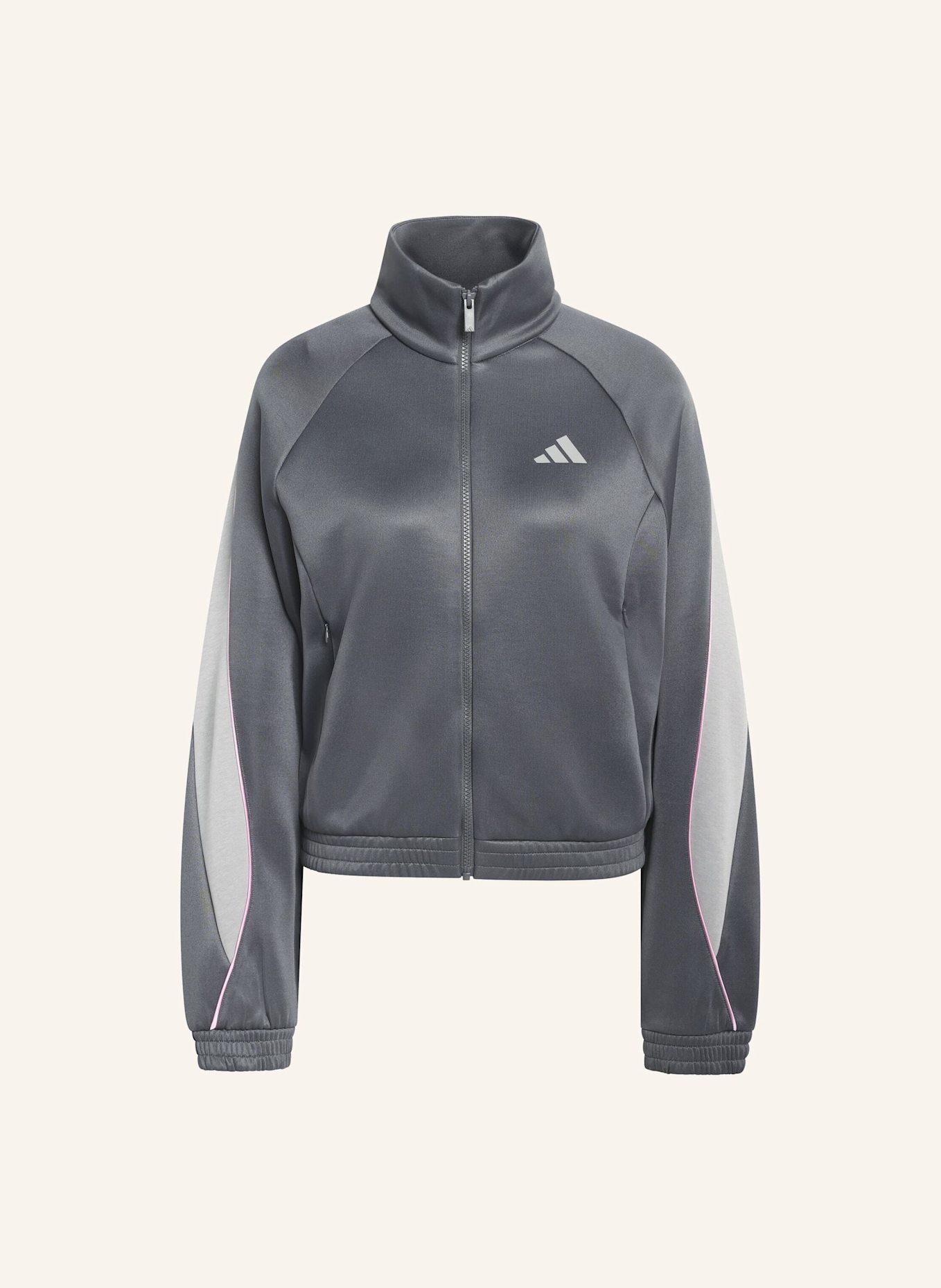 adidas STADIUM TRAININGSJACKE: GRAU/ ROSA
