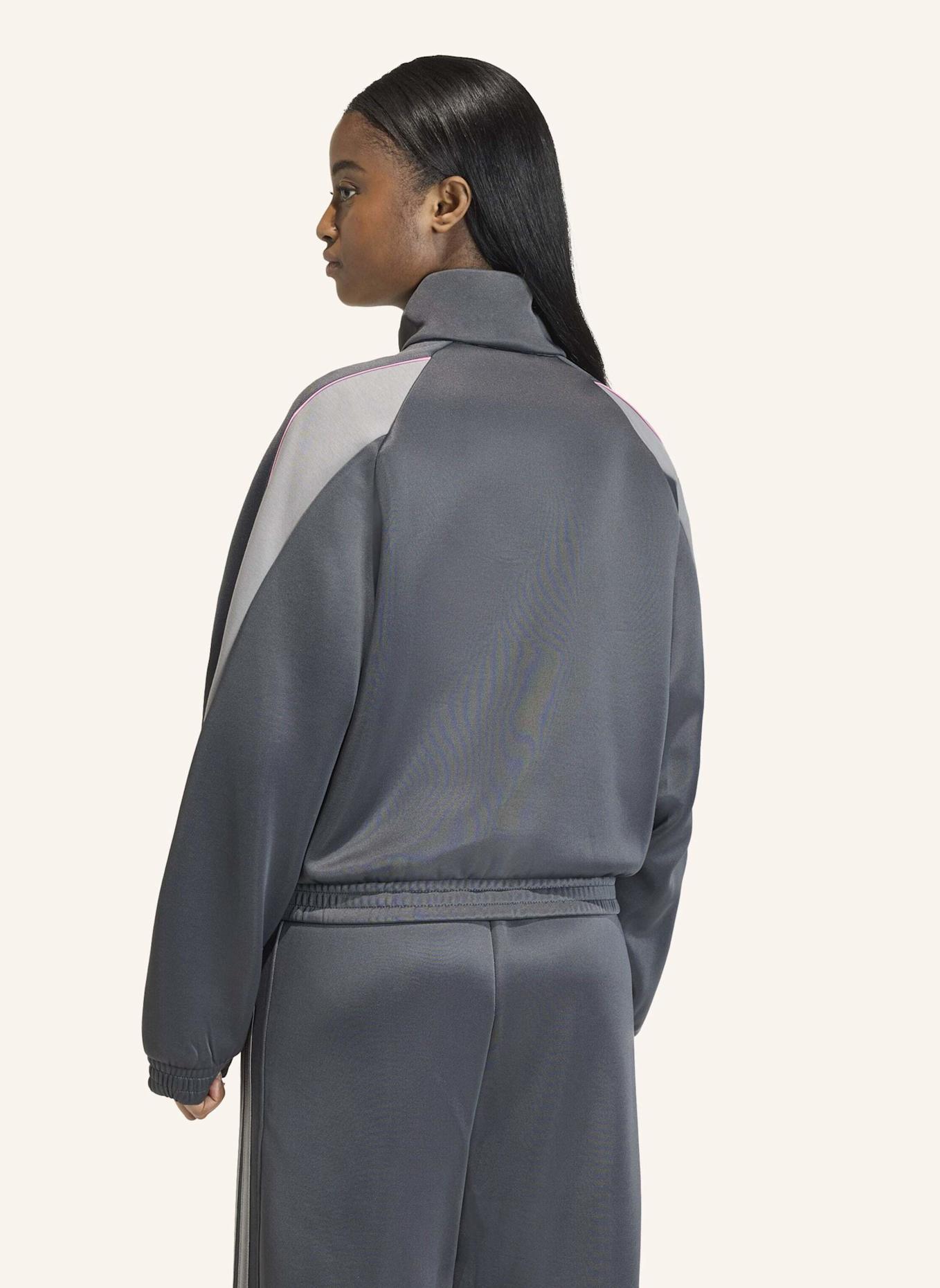 adidas STADIUM TRAININGSJACKE: GRAU/ ROSA