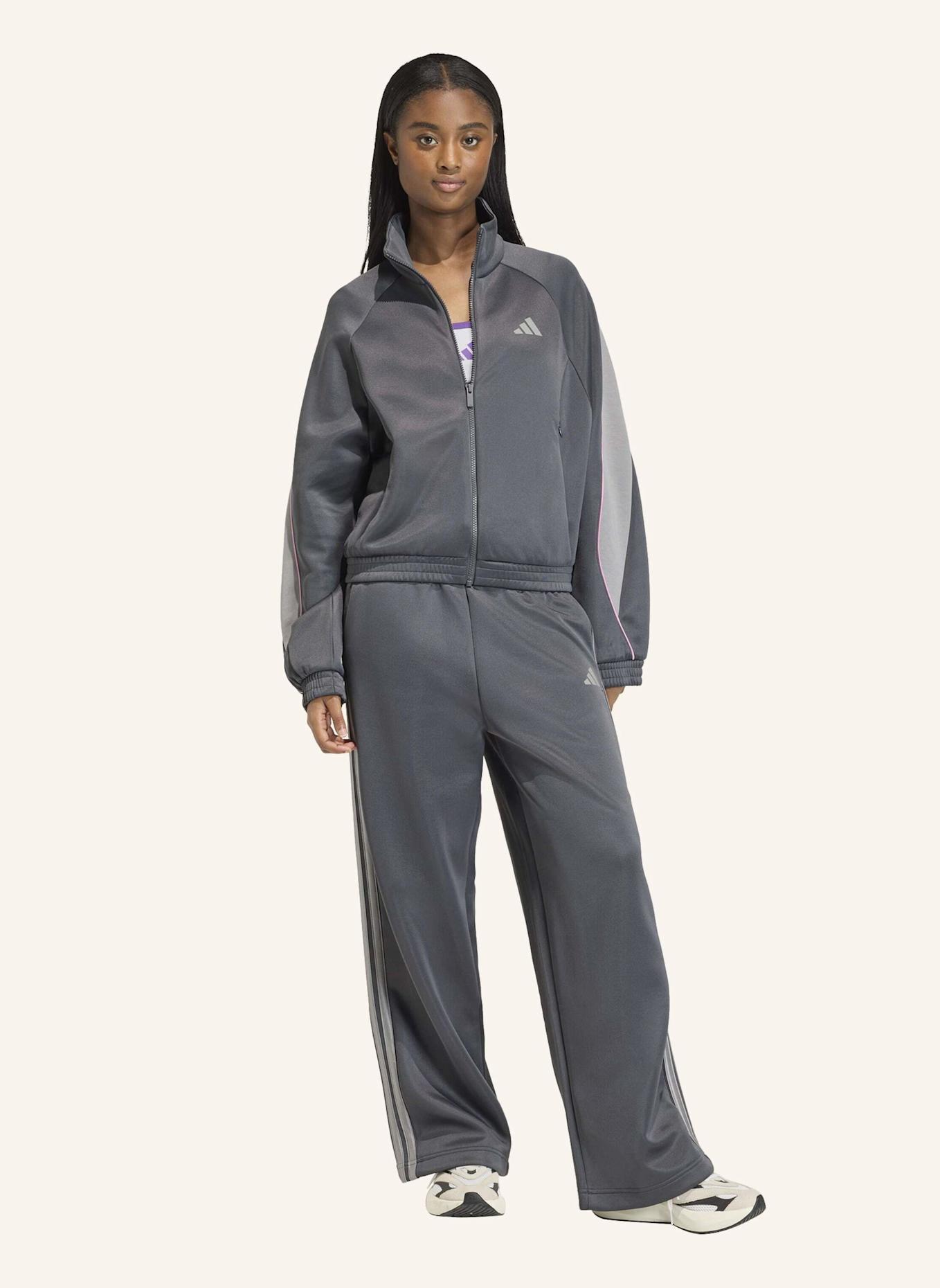 adidas STADIUM TRAININGSJACKE: GRAU/ ROSA