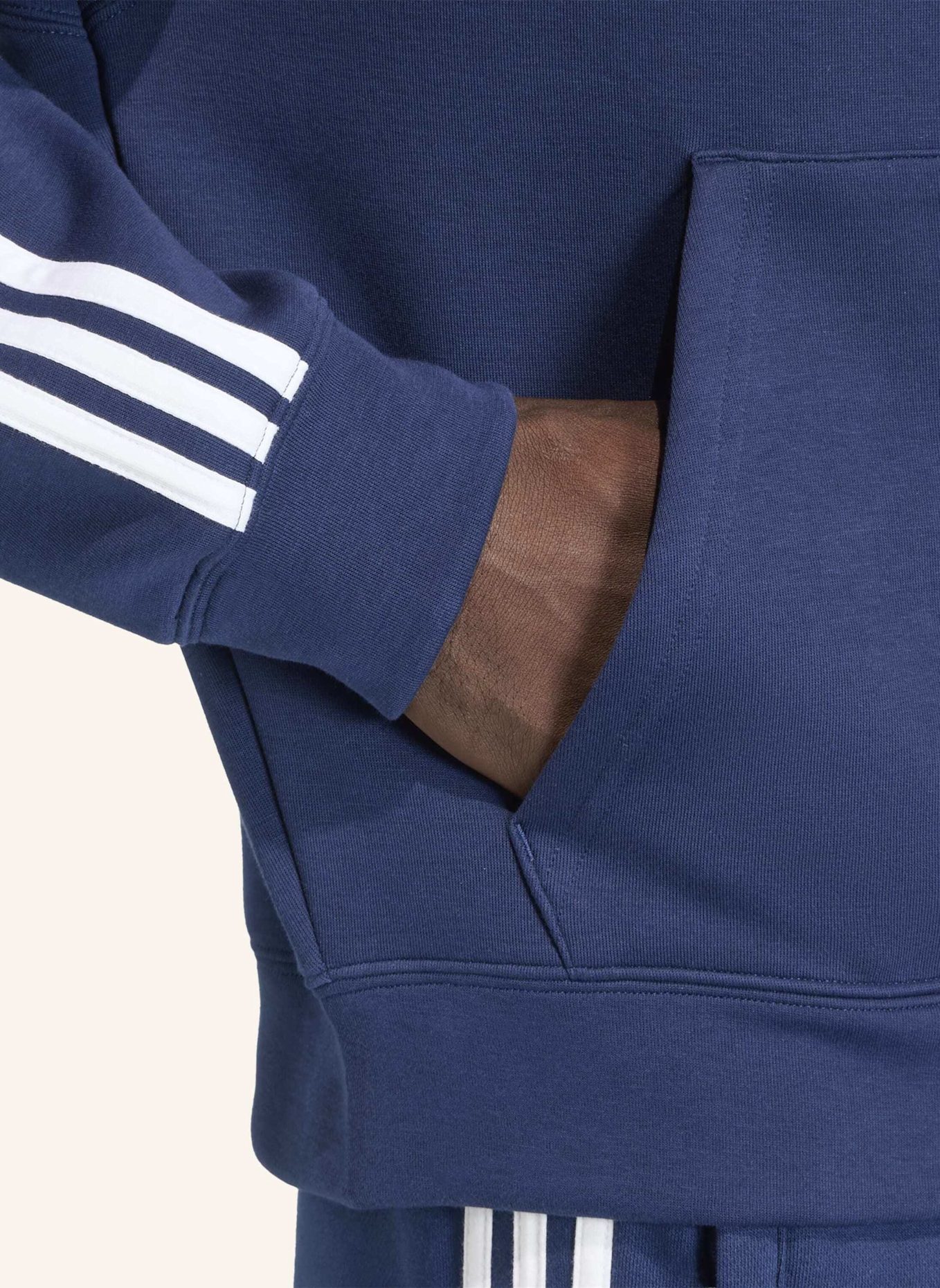 adidas Originals ADIDAS ADICOLOR SPACER KAPUZENJACKE, OVERSIZED: BLAU